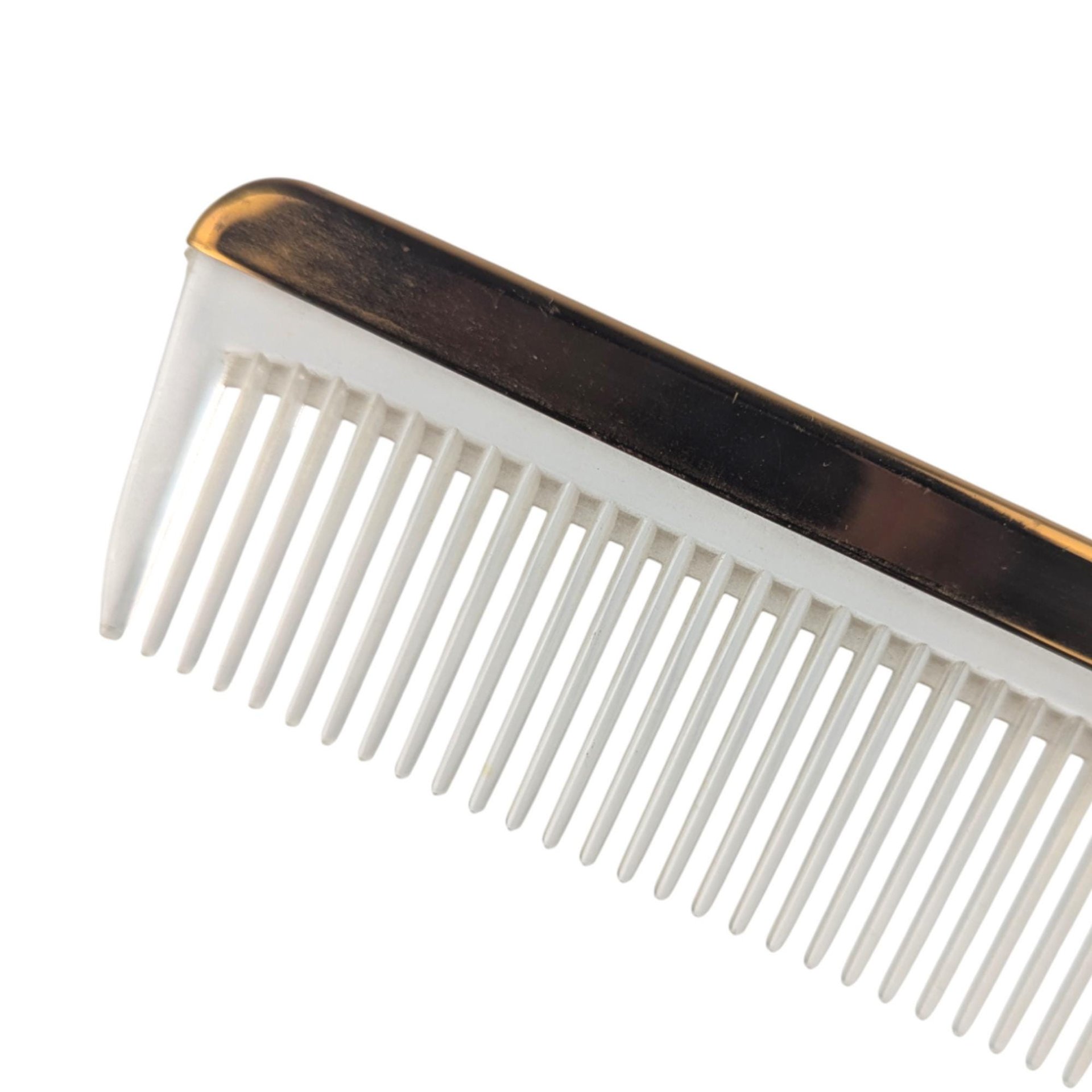 Vintage 3-Piece Vanity Set: Gold Tone Mirror, Brush, and Comb Dresser Set