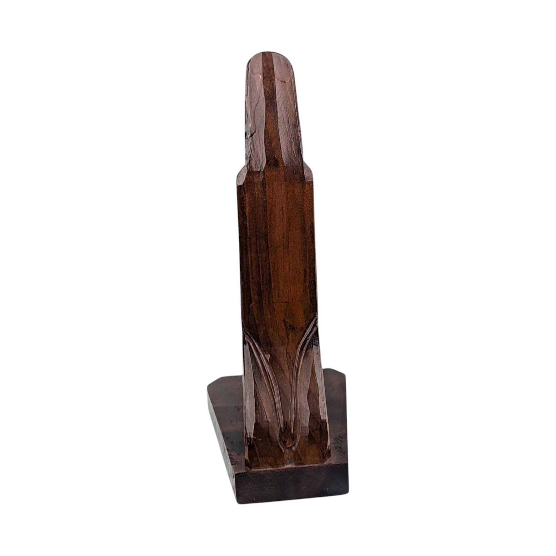 Vintage Hand Carved Monk Statue: Reading Friar Wood Figure, Bookshelf Decor