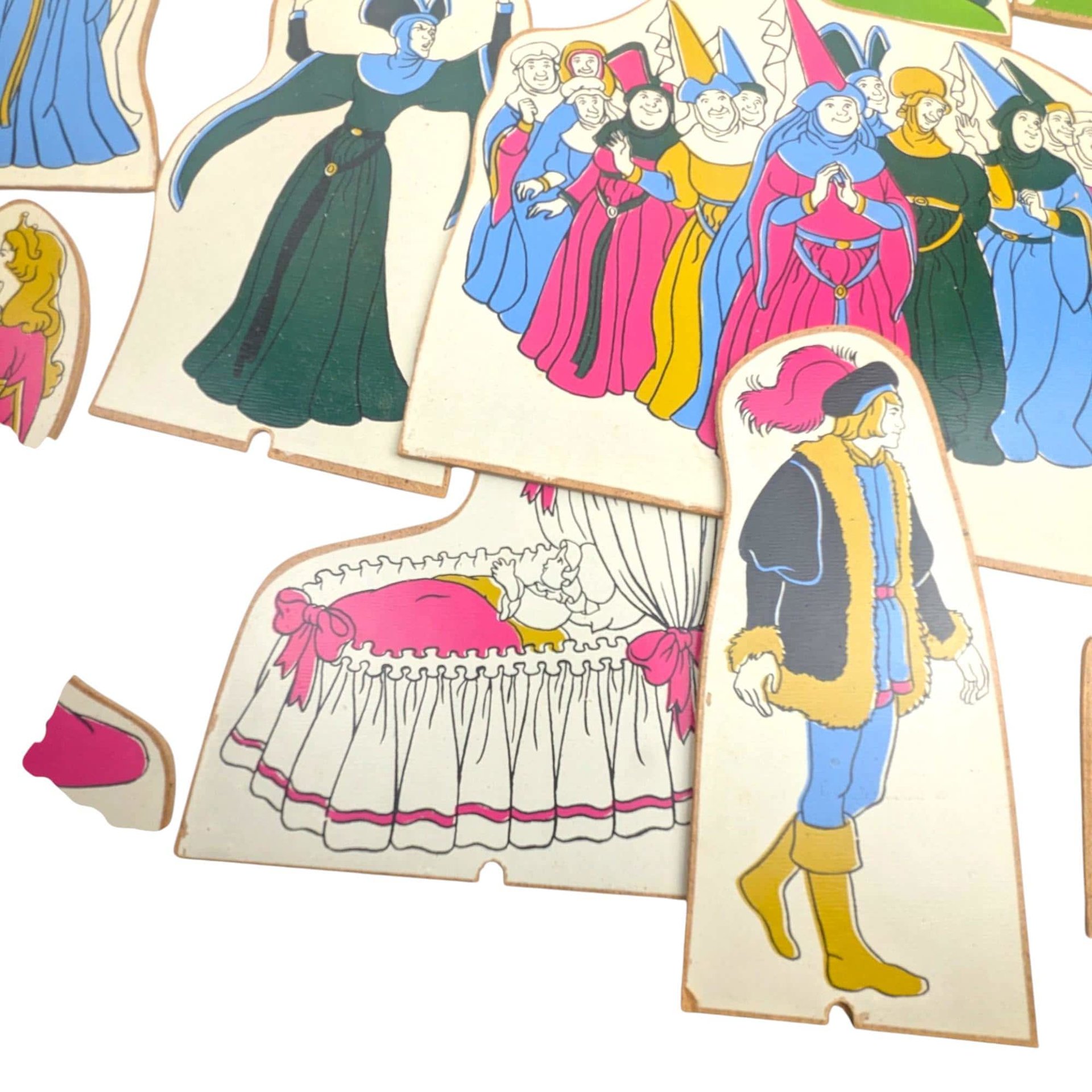 Vintage Judy Story Set: Sleeping Beauty Fairy Tale Characters, Educational Storytelling Pieces
