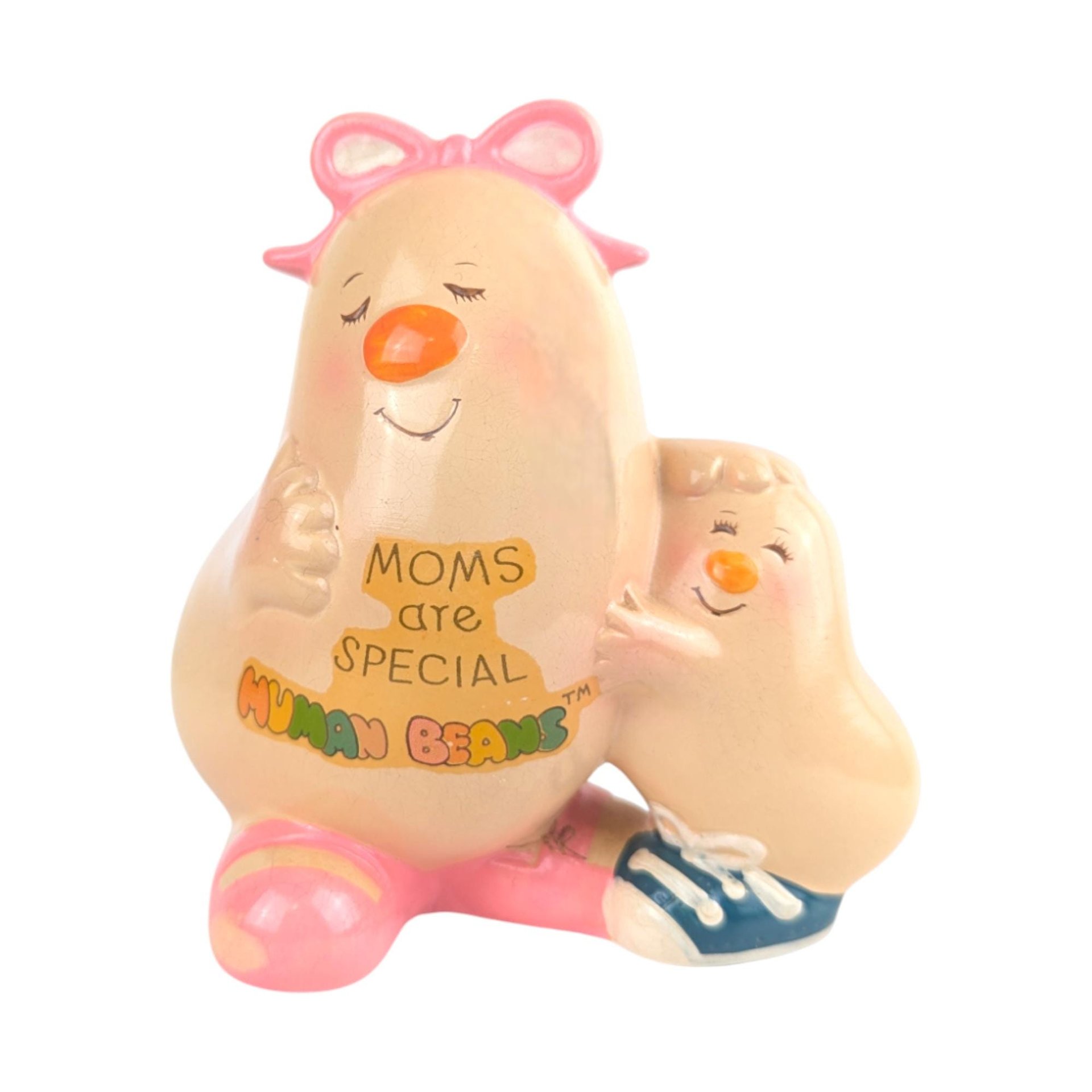 1981 "Moms are Special" Figurine: Enesco Human Beans Ceramic Gift