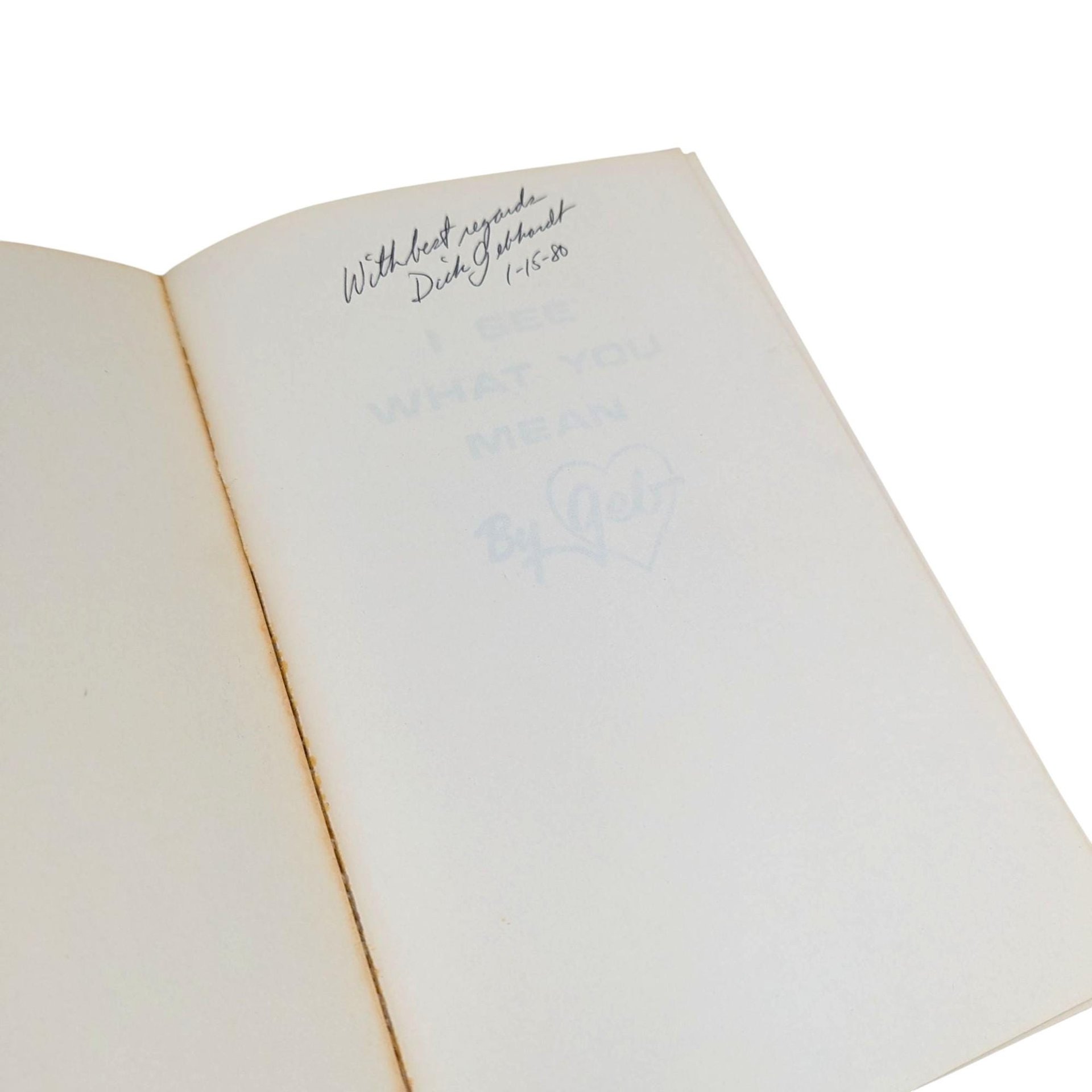 Vintage 1979 Signed Puzzle Book: "I See What You Mean" by Richard Gebhardt