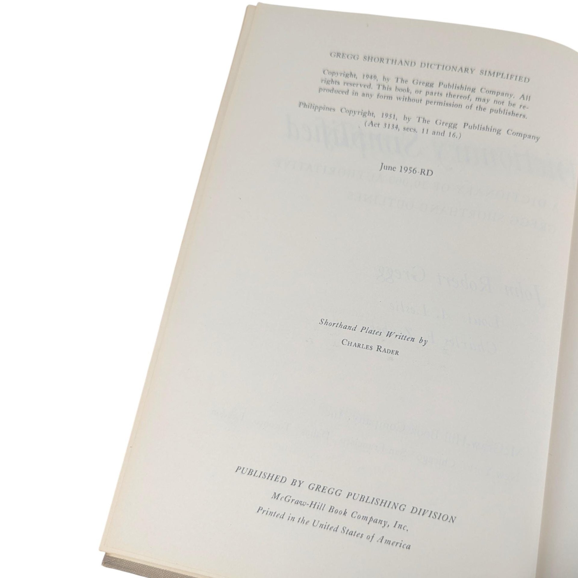 Vintage 1956 Gregg Shorthand Dictionary: John Robert Gregg Secretarial Reference