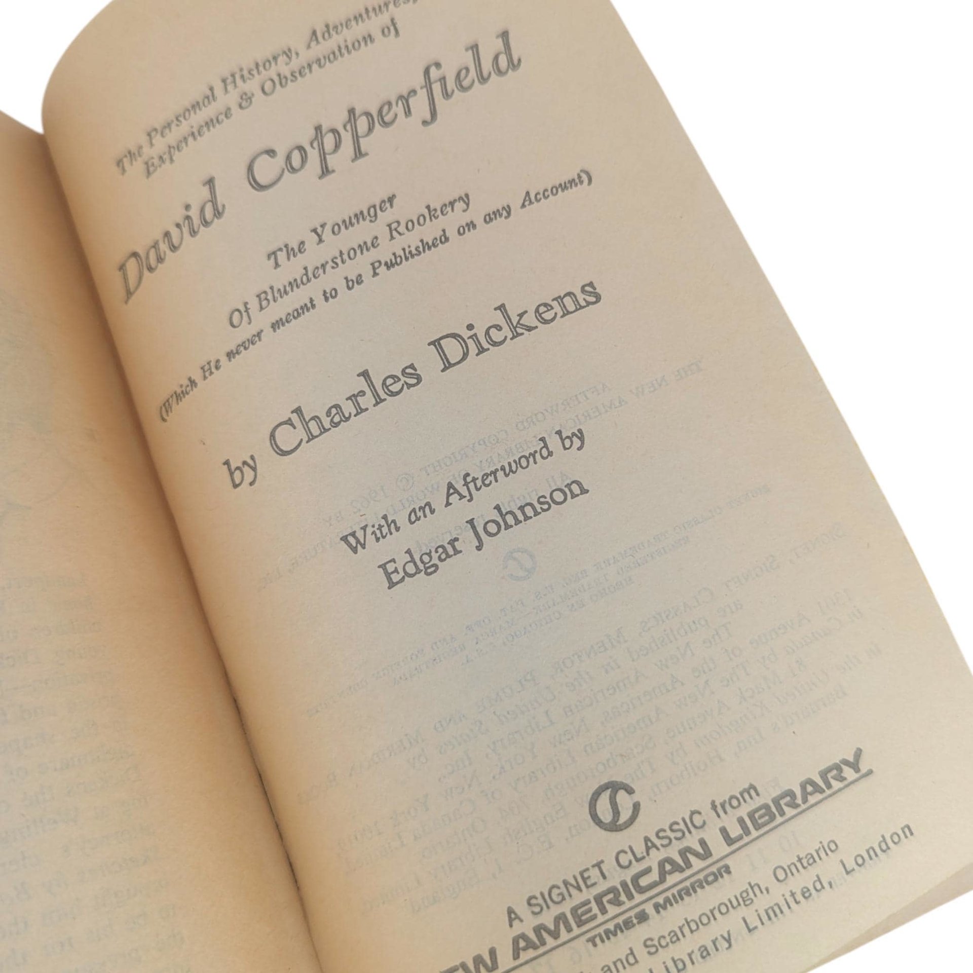Vintage Charles Dickens Paperback: Your Choice Signet Classic Novel