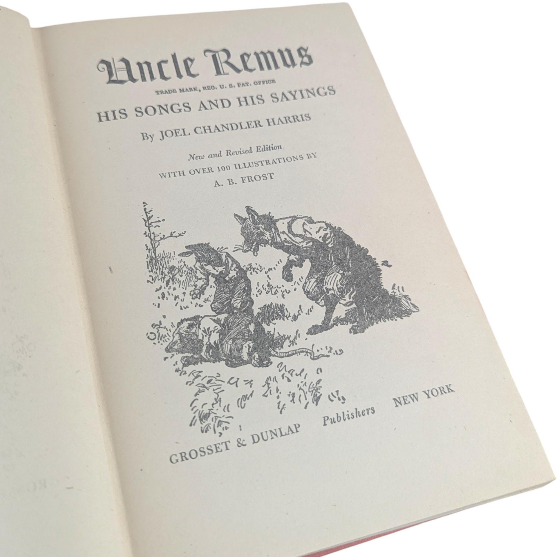 Antique 1921 Uncle Remus Book: Joel Chandler Harris Illustrated Edition