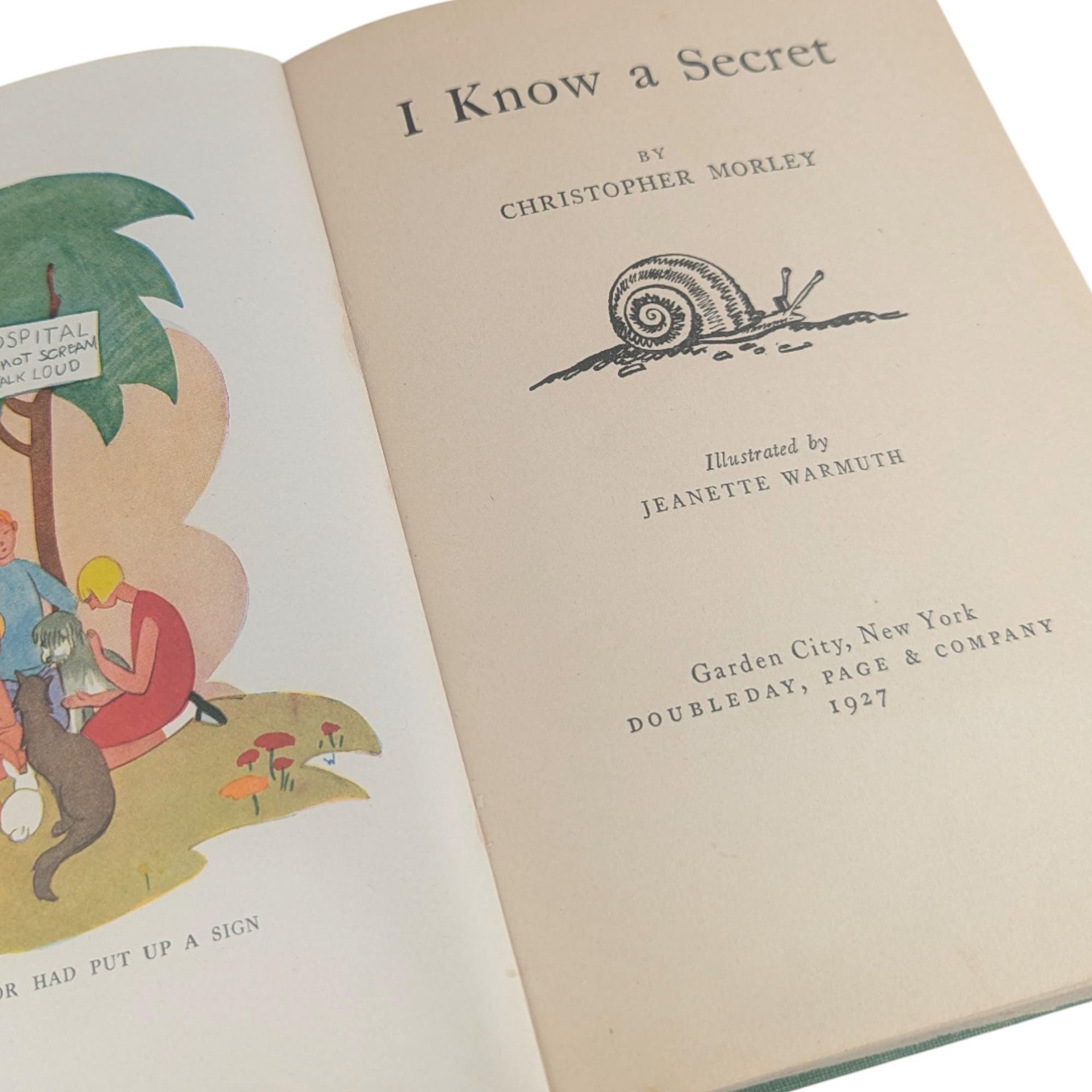 Vintage 1927 I Know a Secret Book: Christopher Morley Childrens Story