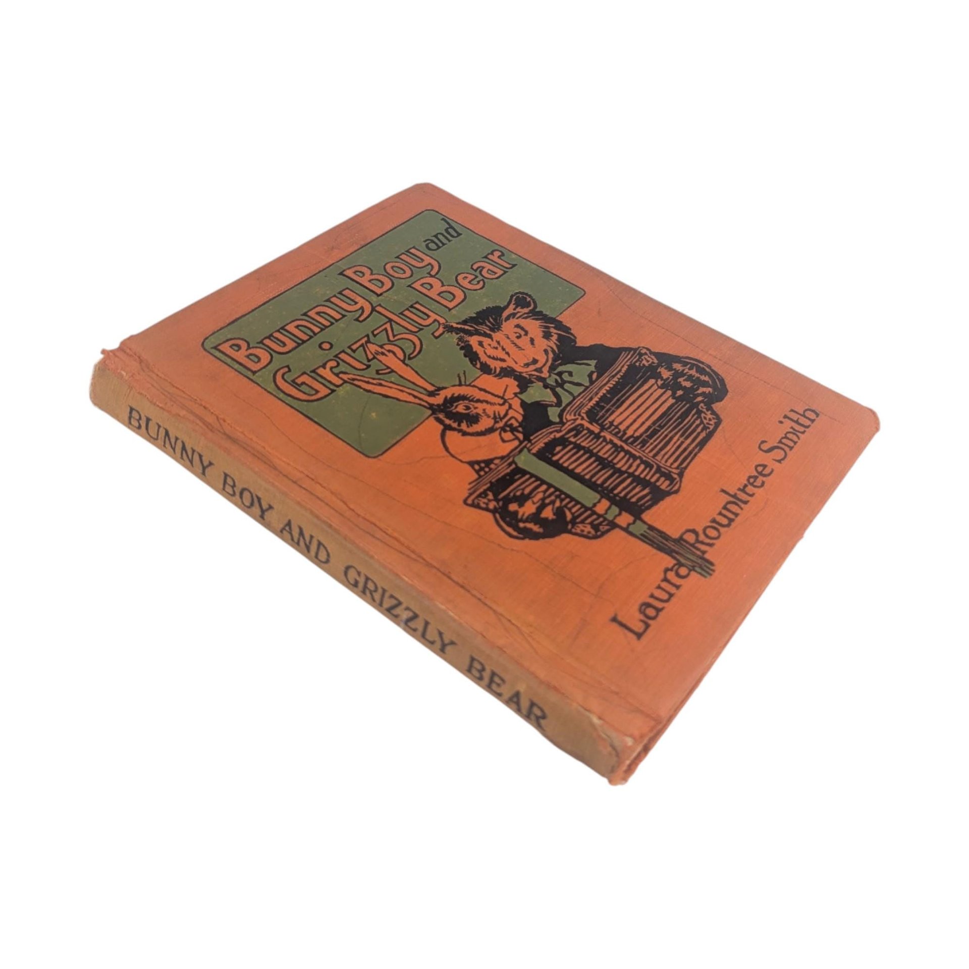Antique 1922 Bunny Boy and Grizzly Bear: Laura Rountree Smith Animal Storybook