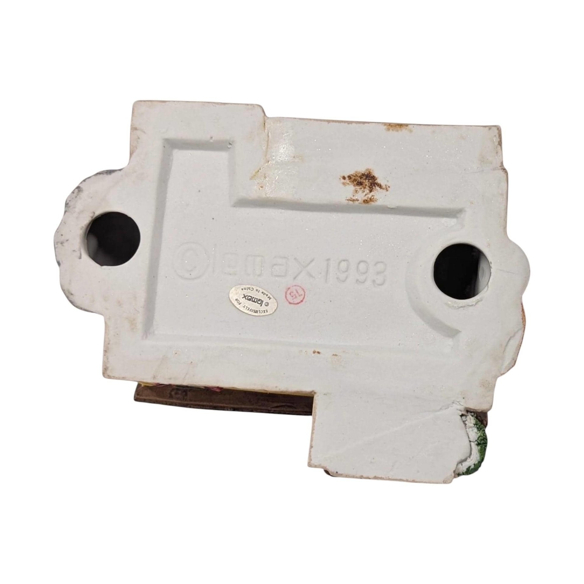 Vintage 1993 Lemax Log Cabin: Dickensvale Porcelain Lighted House