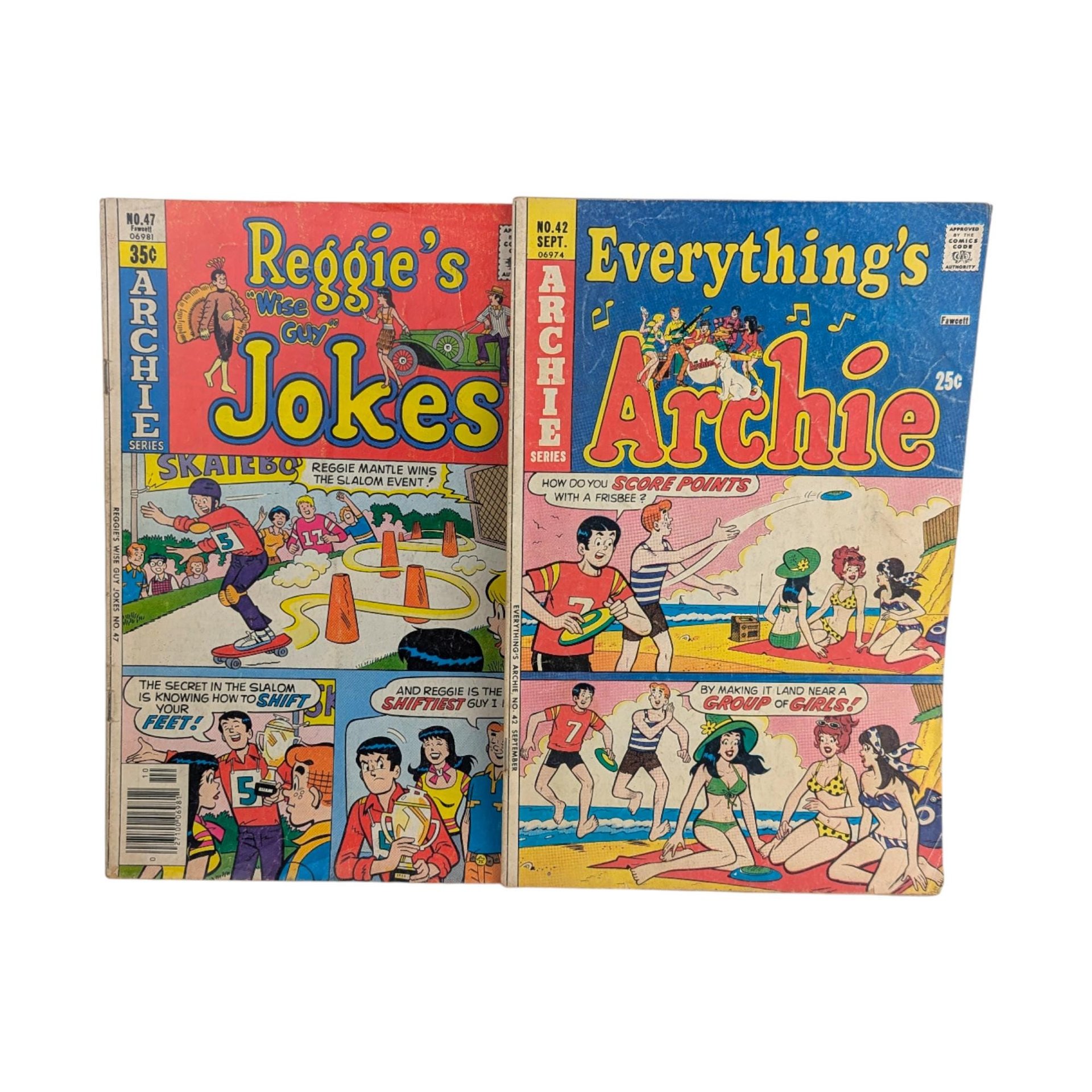 Vintage 1970s Archie Comics Lot: Everything's Archie & Reggie's Jokes, Riverdale Comics