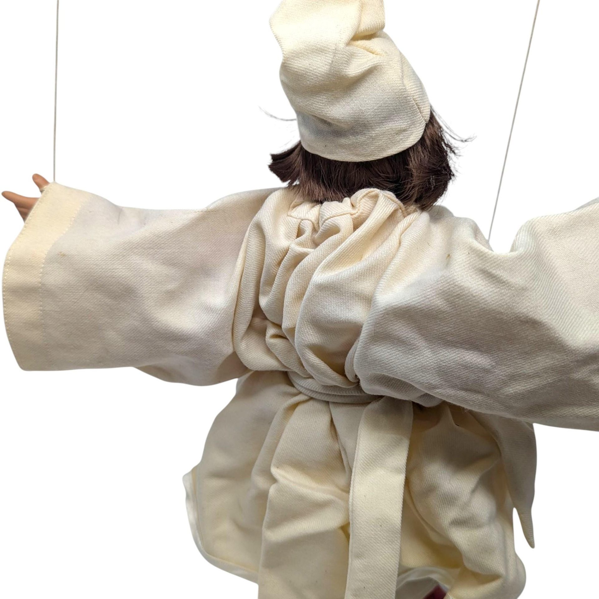 Vintage Pulcinella Marionette: Italian Commedia dell'arte String Puppet