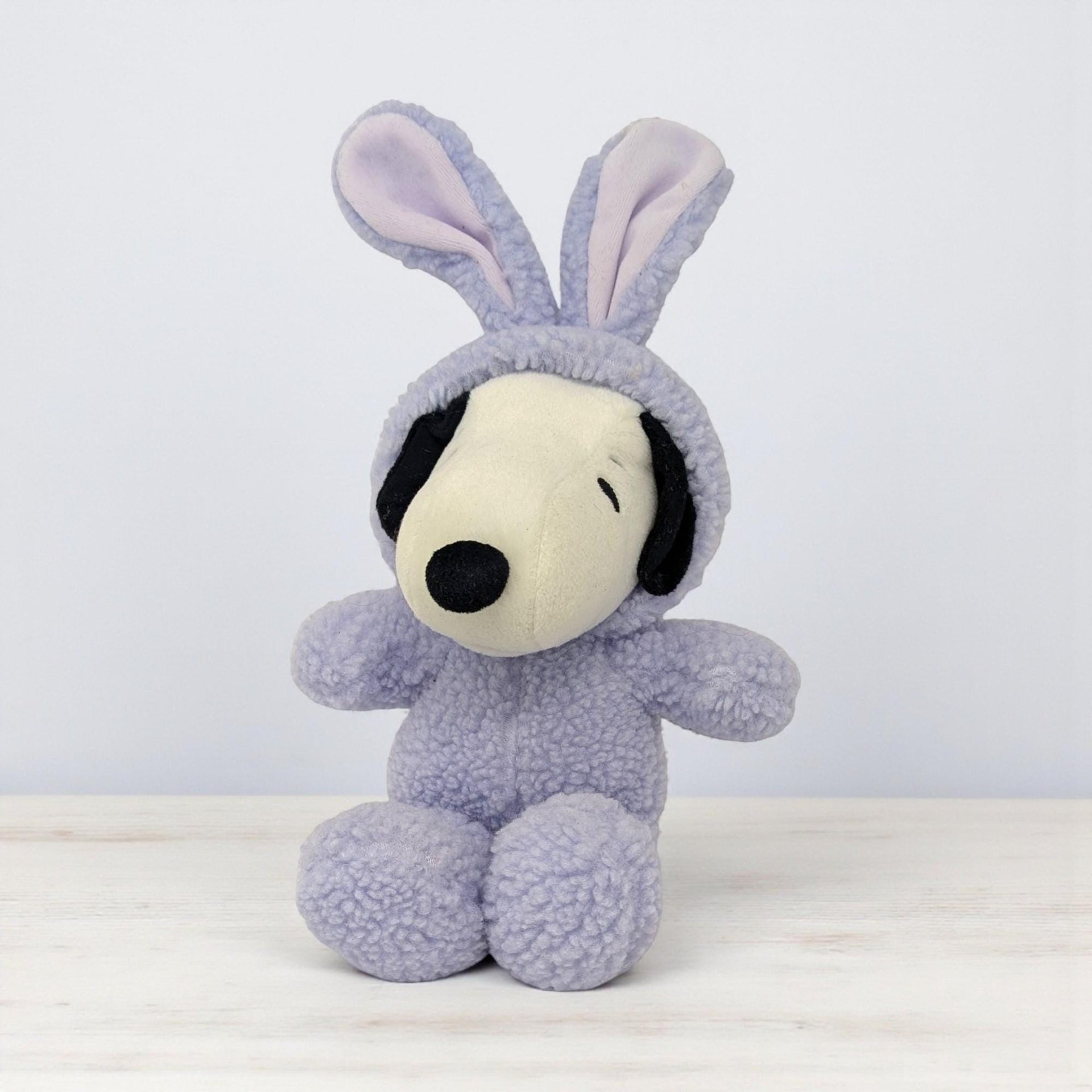 Vintage Hallmark Snoopy Plush: Peanuts Dog in Purple Bunny Suit