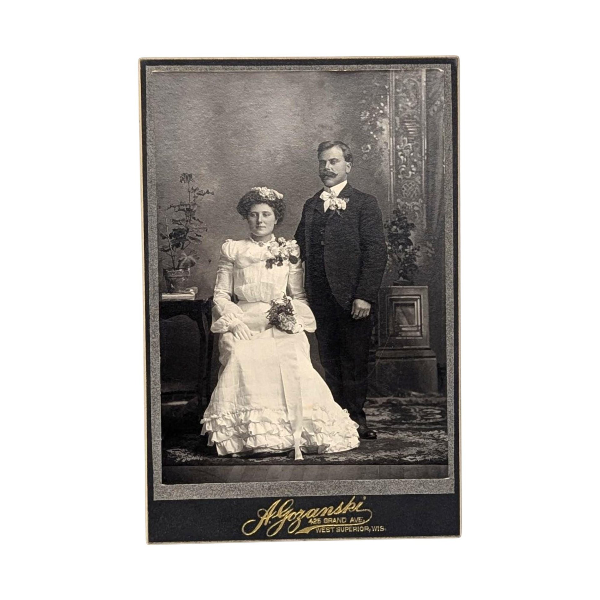 Gozanski Cabinet Card Set: 4 Vintage Superior WI Portraits