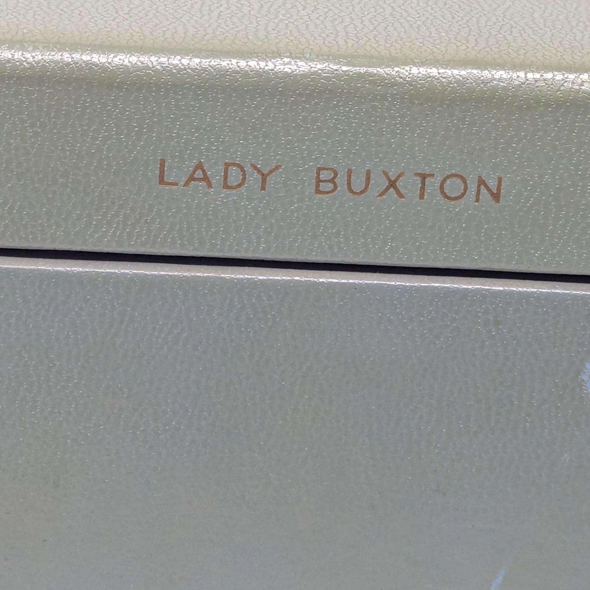 Vintage Lady Buxton Jewelry Box: Large Blue Green Organizer