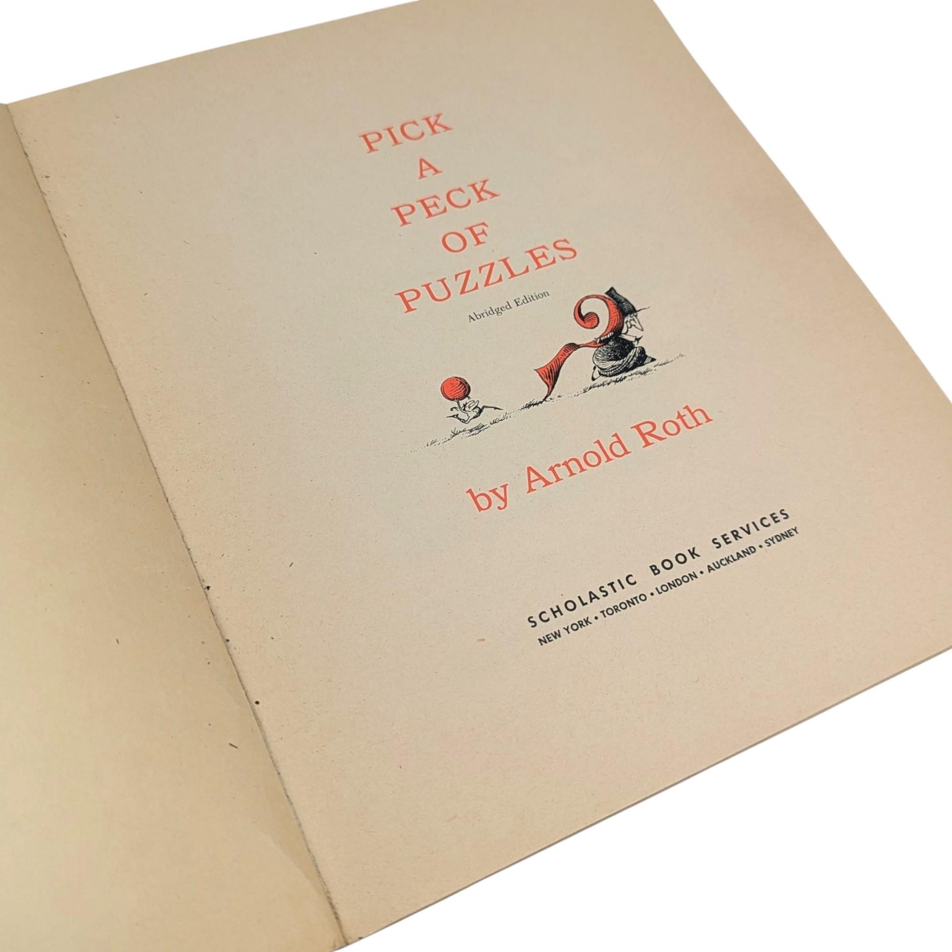 Vintage 1970 Puzzle Book: Pick a Peck of Puzzles by Arnold Roth, Mid-Century Brain Teasers