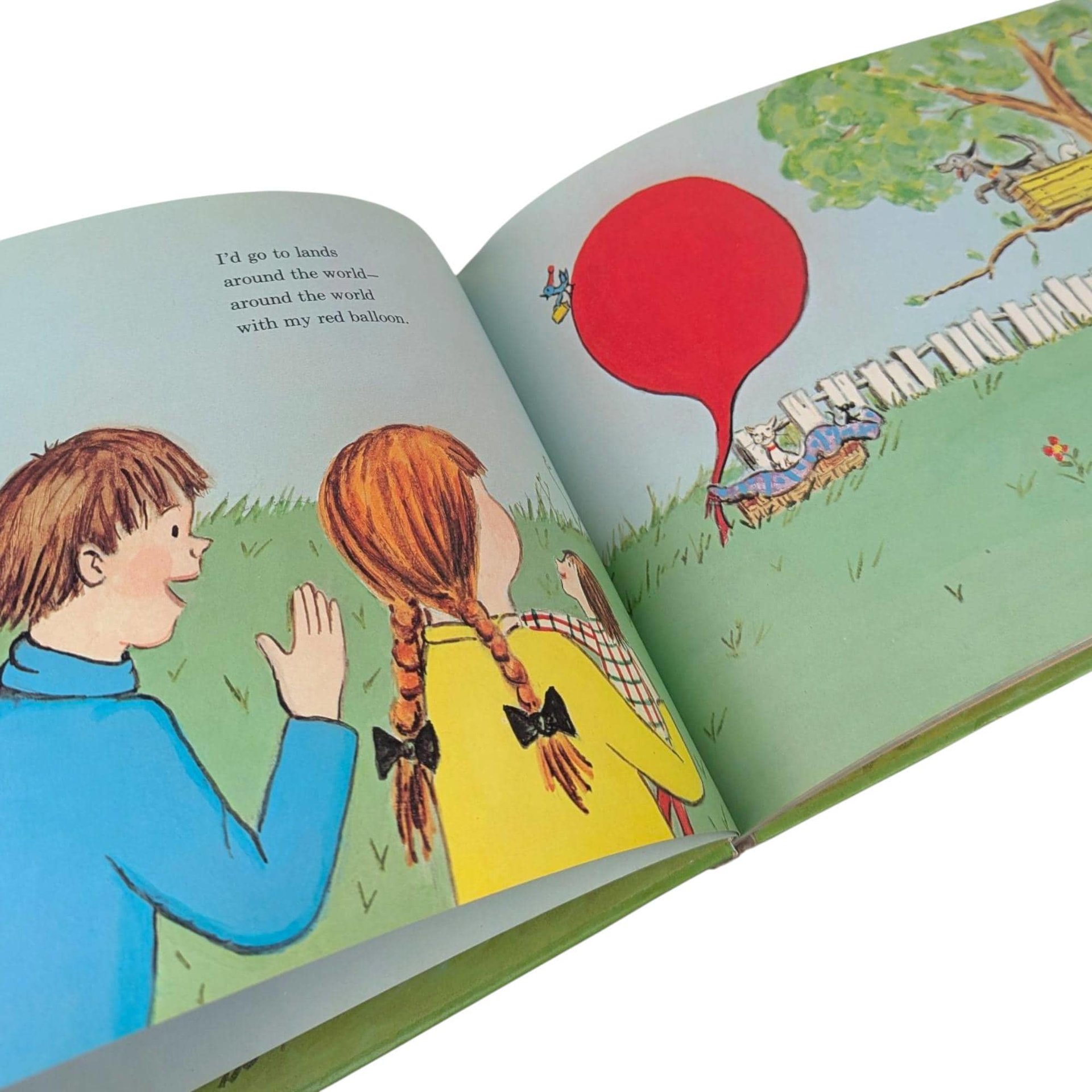 Vintage 1973 Around the World Book: My Red Balloon Hardcover Story