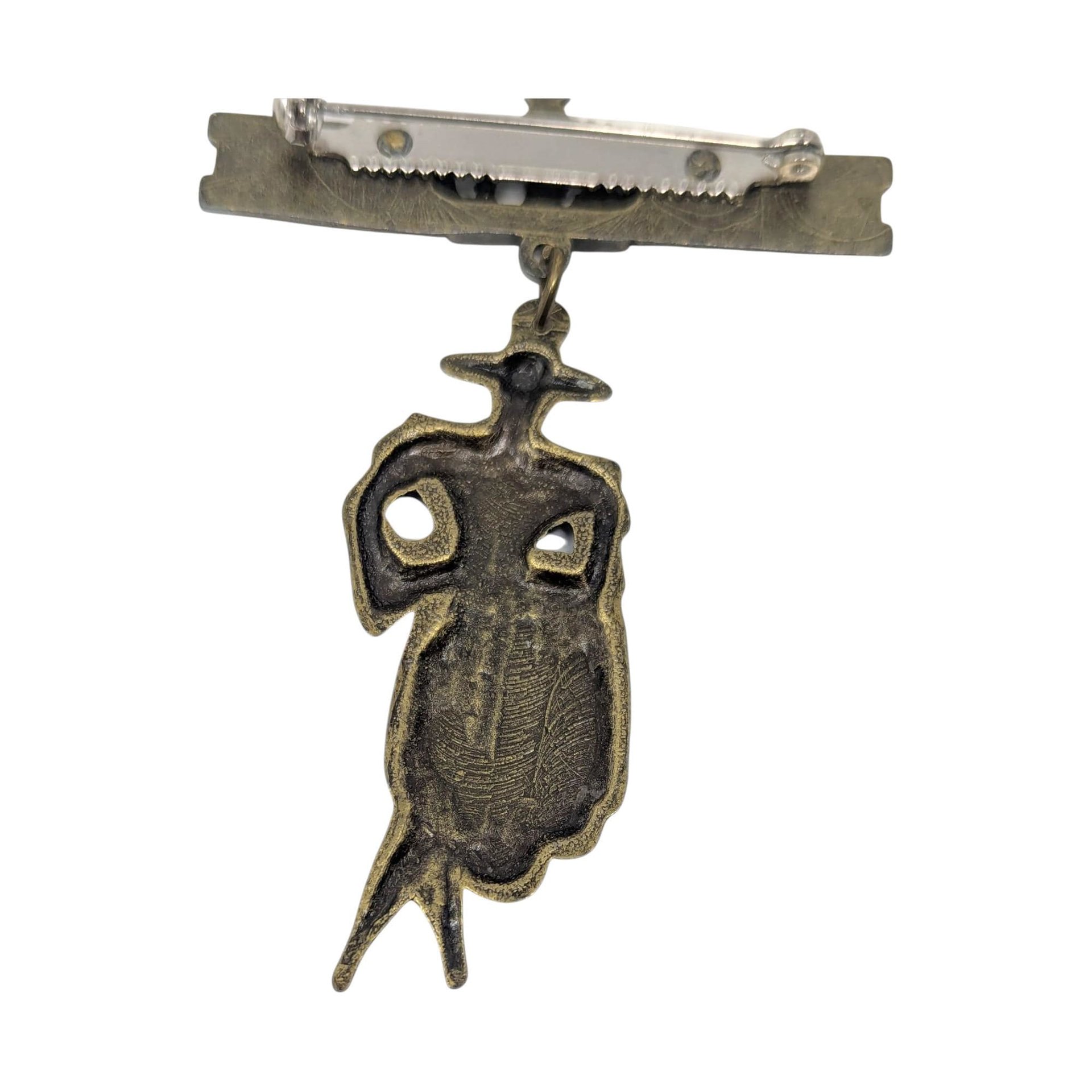 Vintage 1960s Conquistador Brooch: Spanish Figural Dangle Pin
