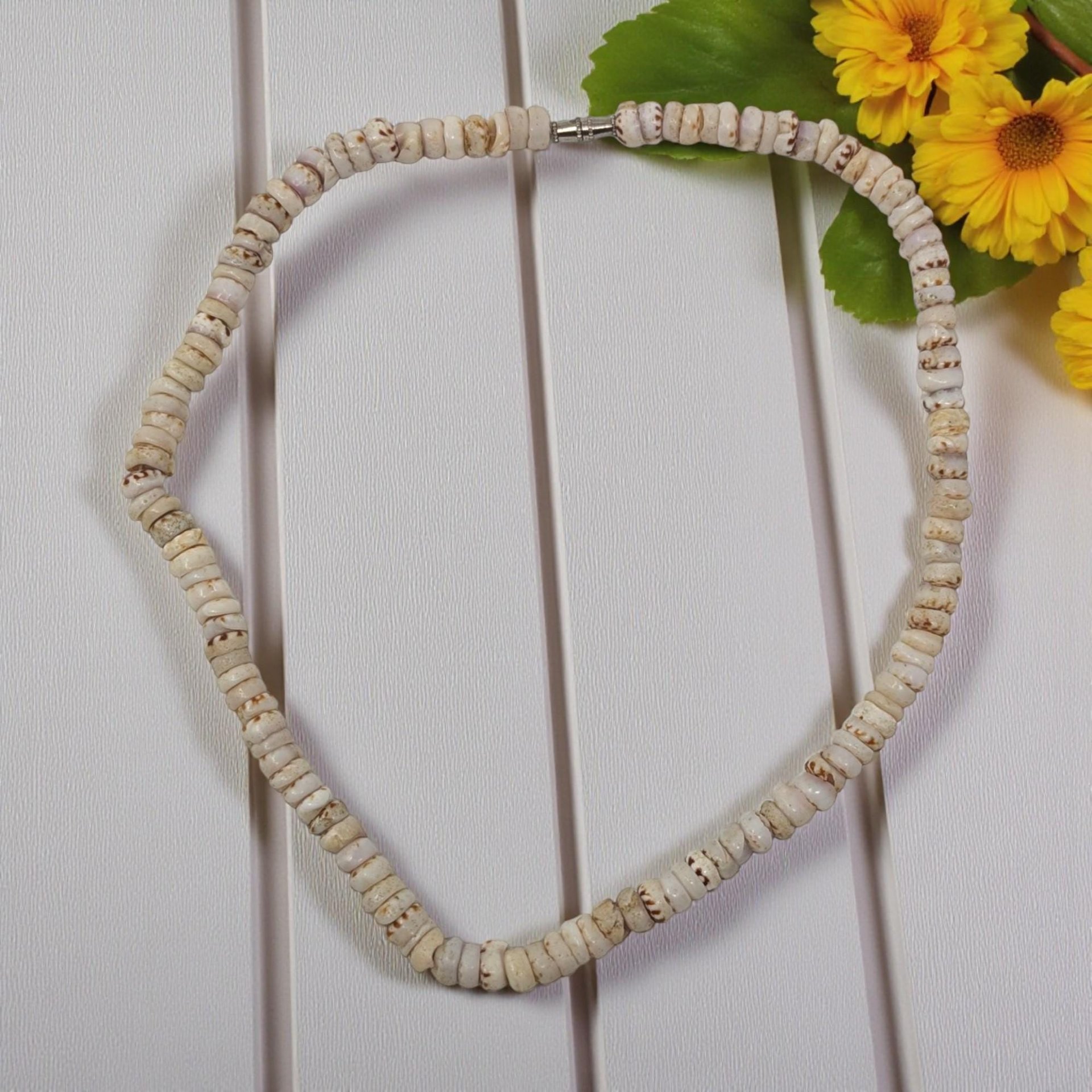 Vintage 1990s Puka Shell Choker: Your Choice of 90s Surfer Heishi Necklace