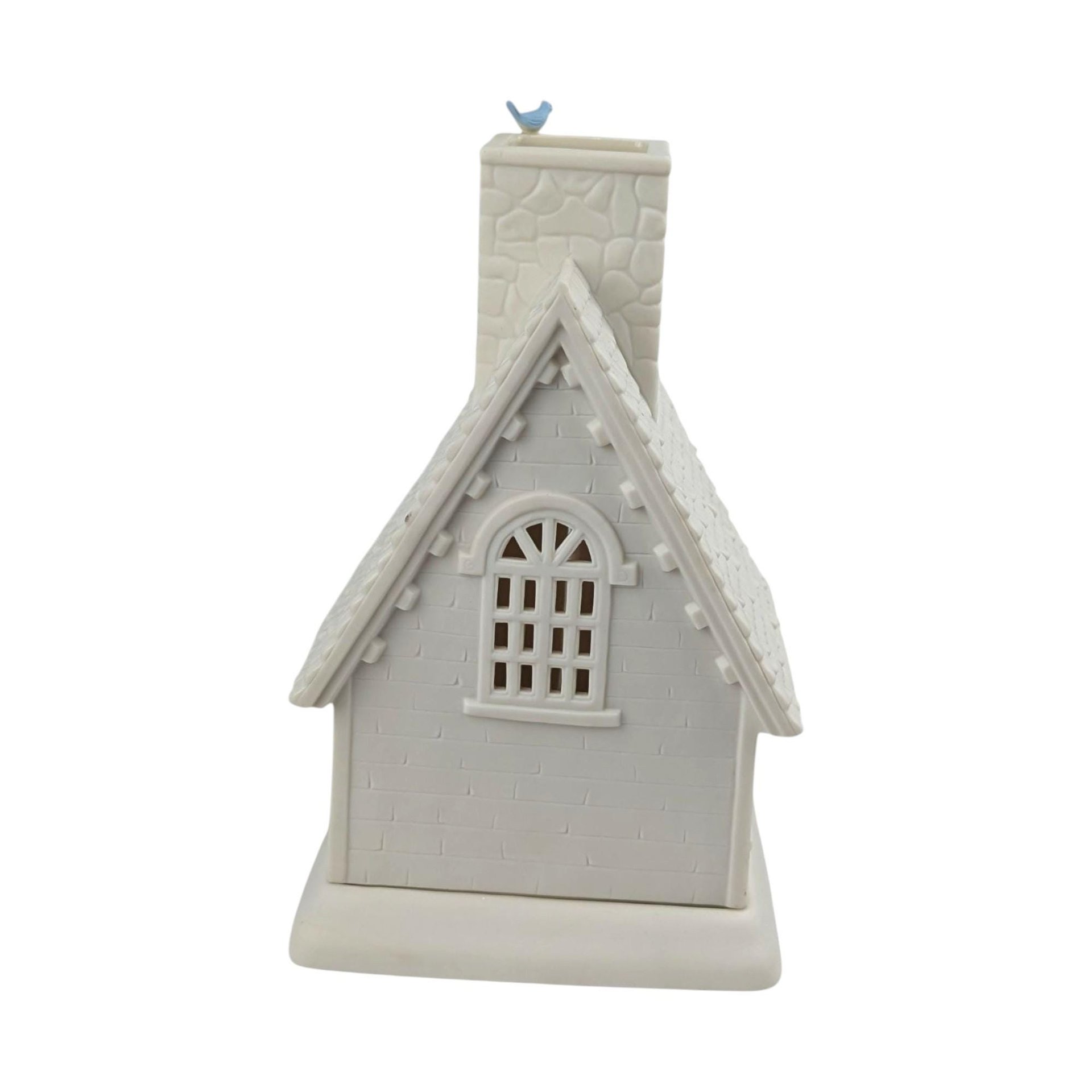 Vintage 2002 The Easter Chapel Tealight: Department 56 Bisque Porcelain Decor