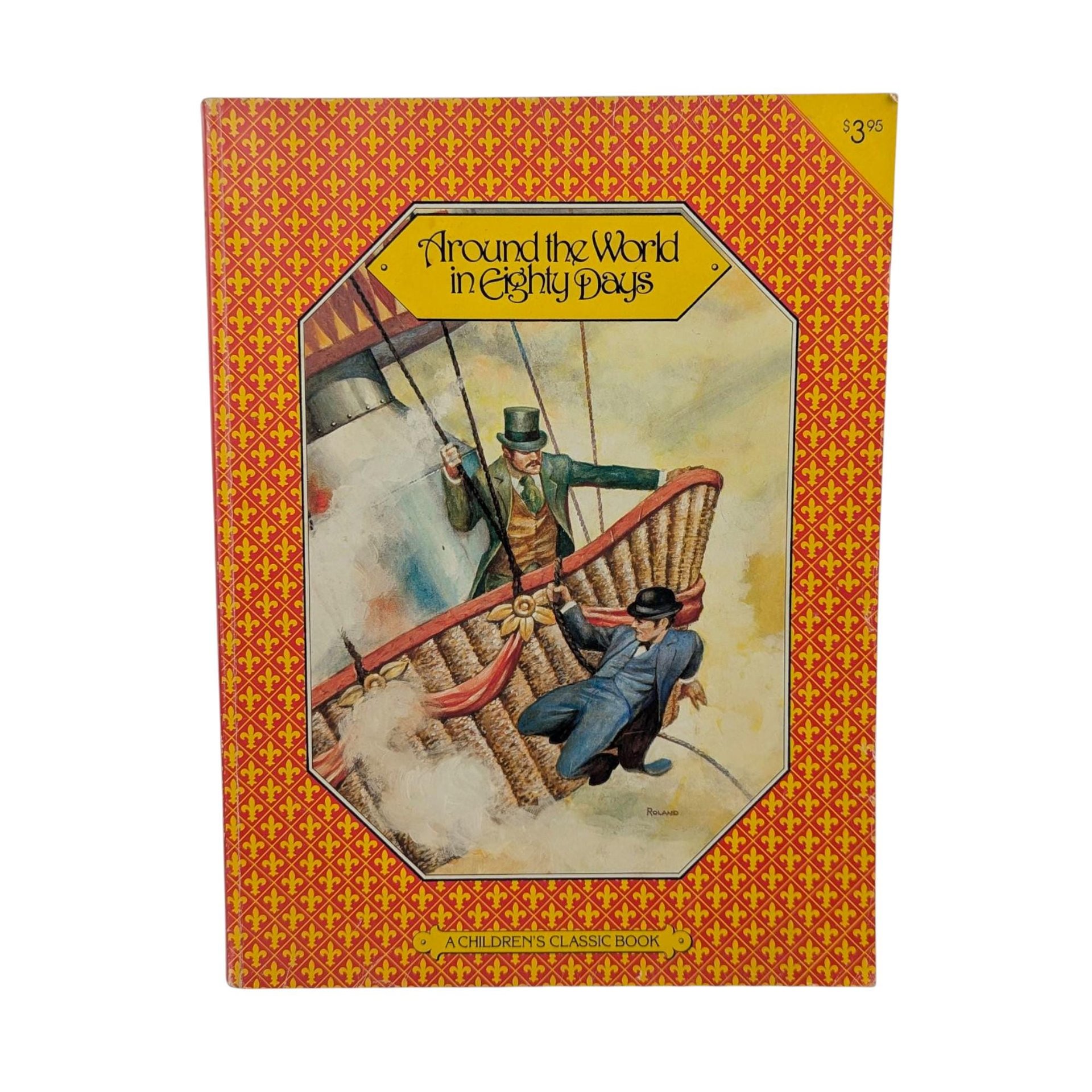 Vintage 1979 "Around the World in Eighty Days": Jules Verne Illustrated Children's Book
