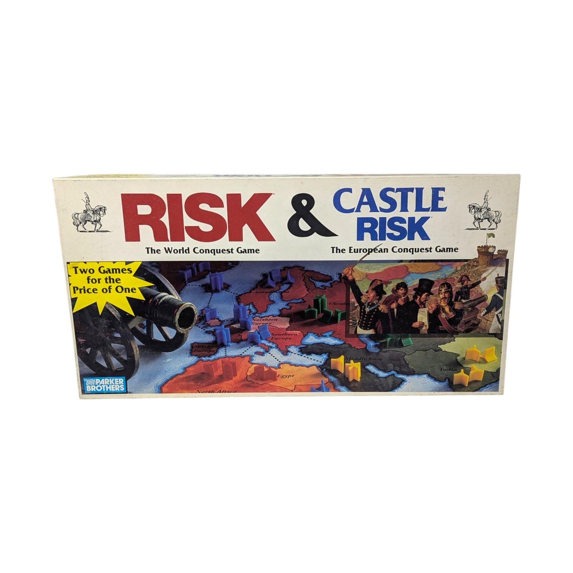 Vintage 1986 Risk & Castle Risk Game: Parker Brothers Combo Set