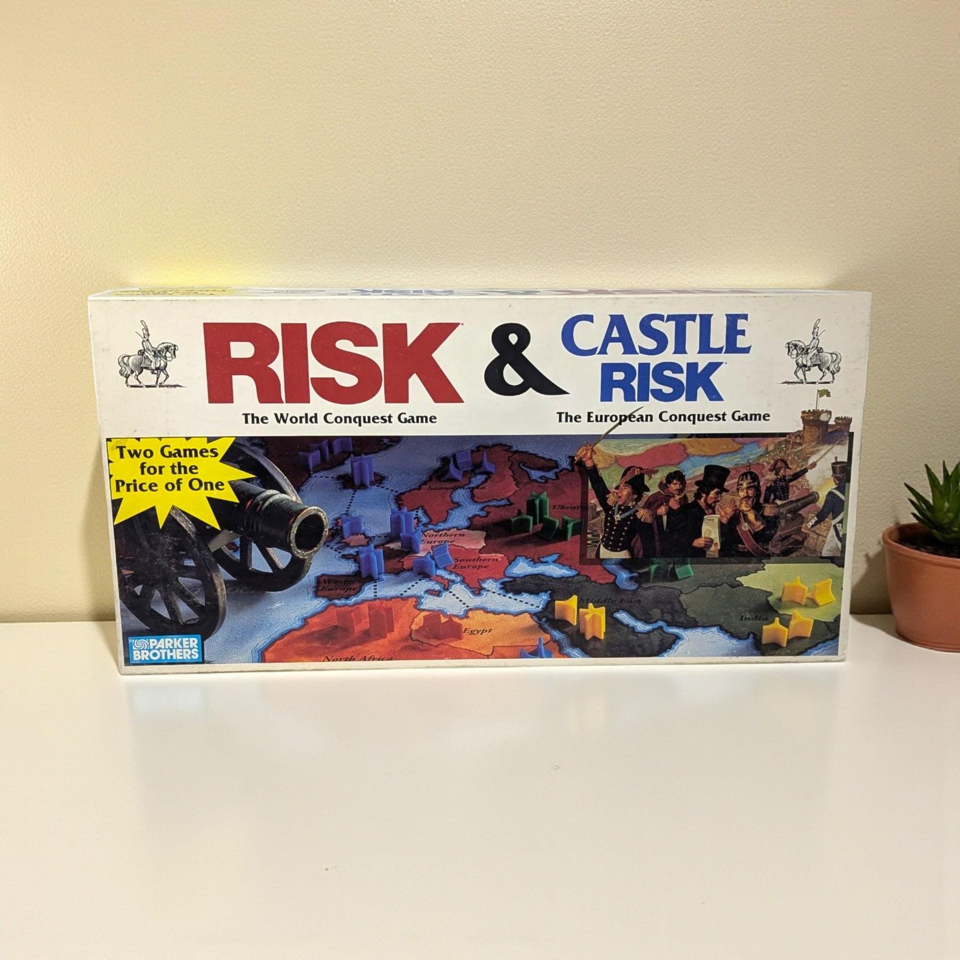 Vintage 1986 Risk & Castle Risk Game: Parker Brothers Combo Set