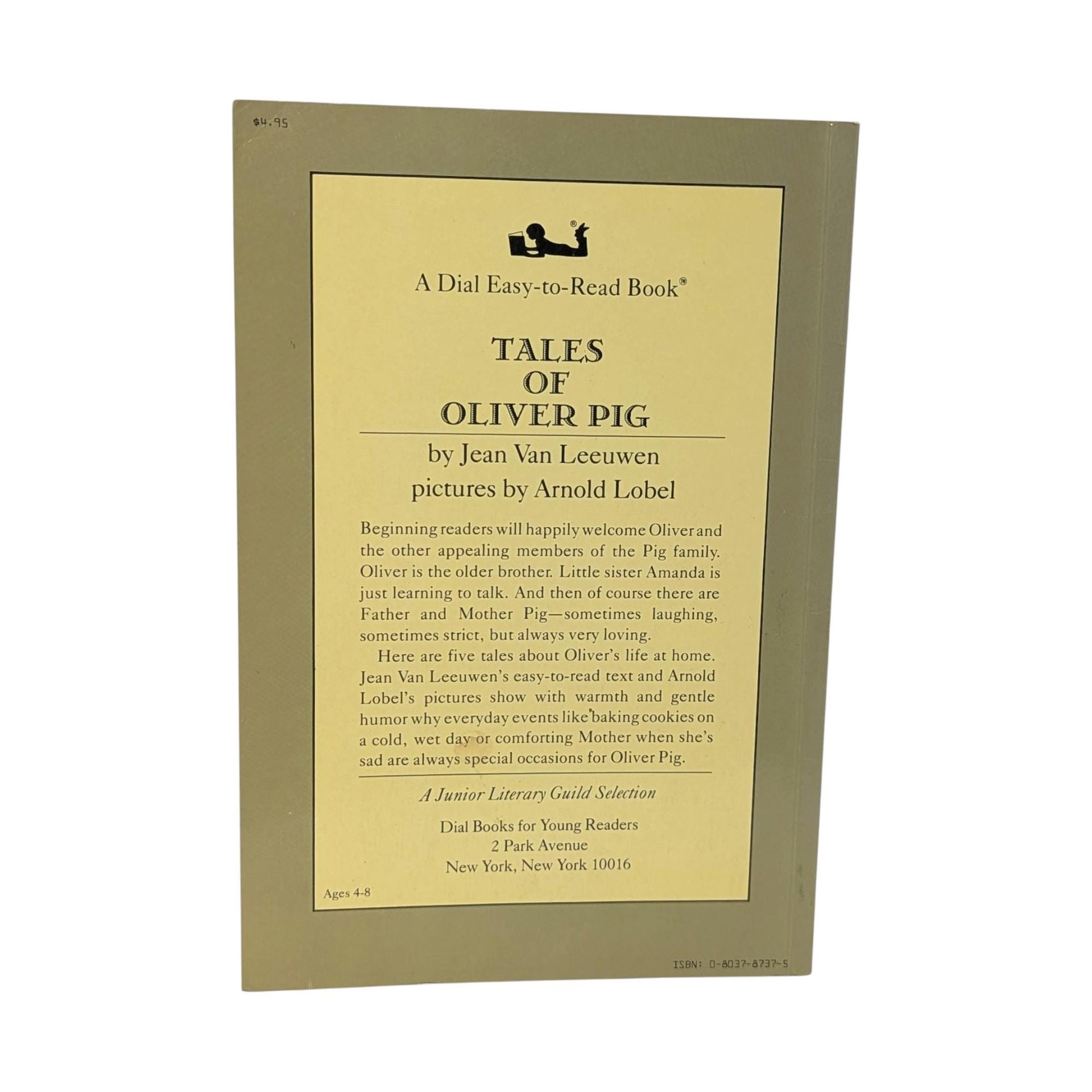 Vintage 1979 Tales of Oliver Pig: Jean Van Leeuwen & Arnold Lobel Children's Book