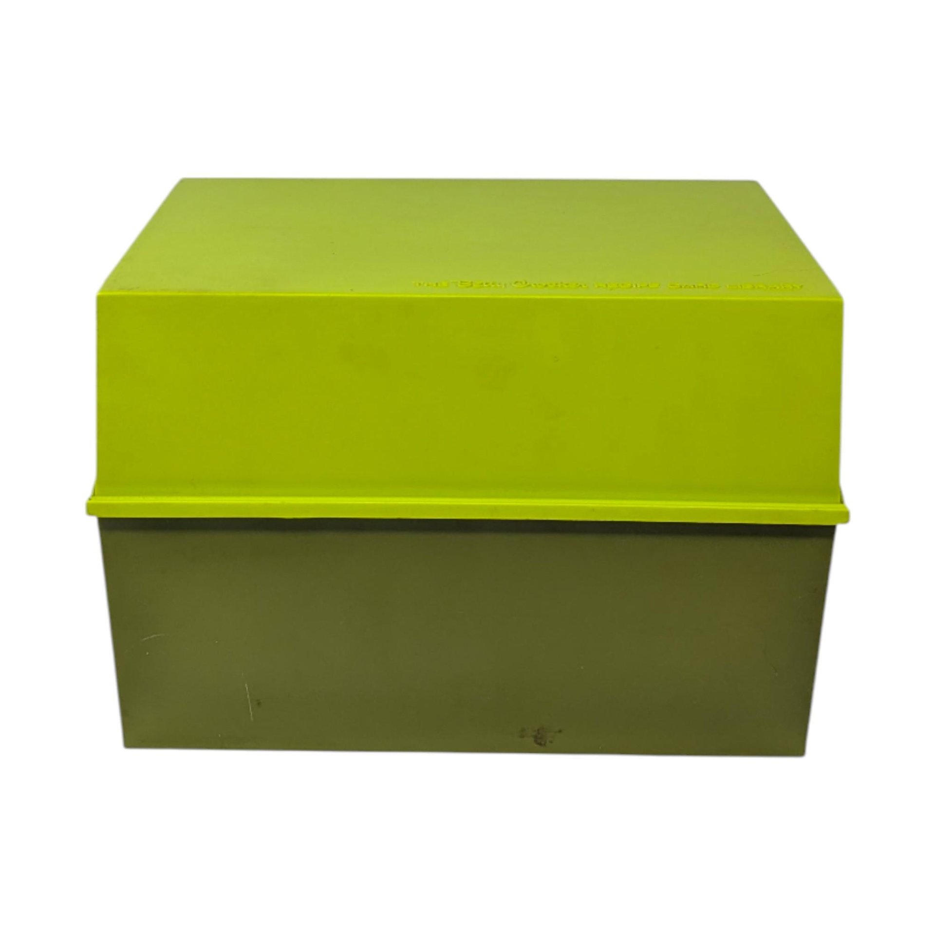 Vintage 1970 Betty Crocker Recipe Library: Green Plastic Box with Card Set