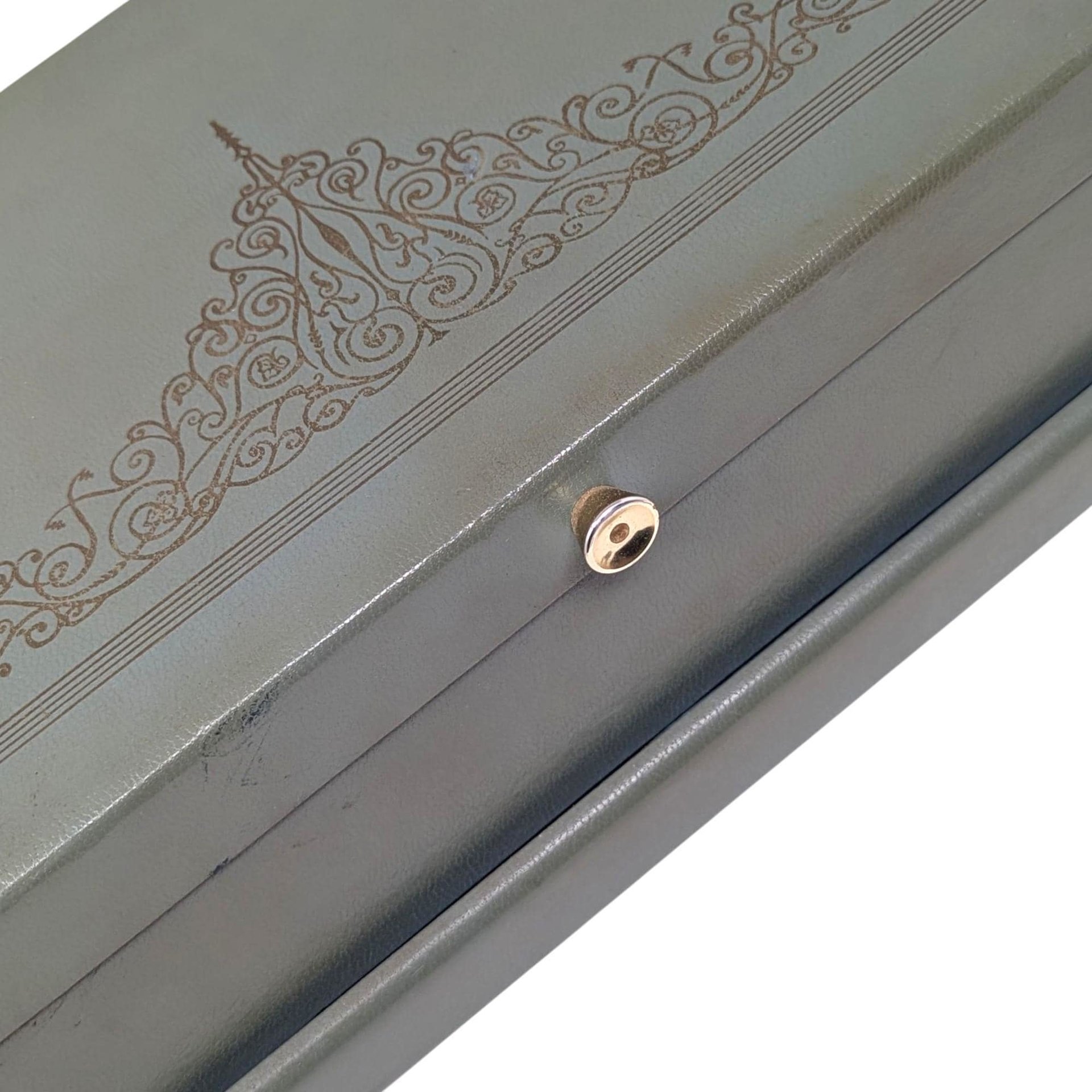 Vintage Lady Buxton Jewelry Box: Large Blue Green Organizer