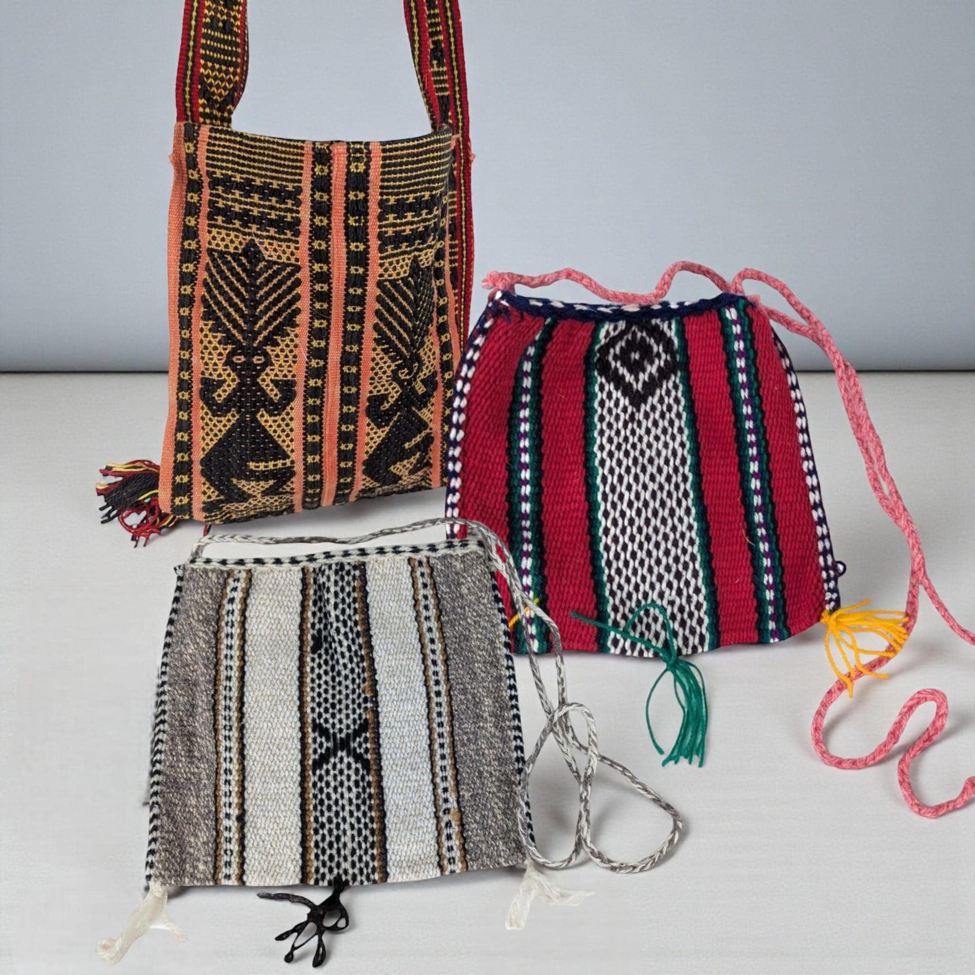 Vintage Handmade Bag Set: Exotic Boho Handwoven Bags