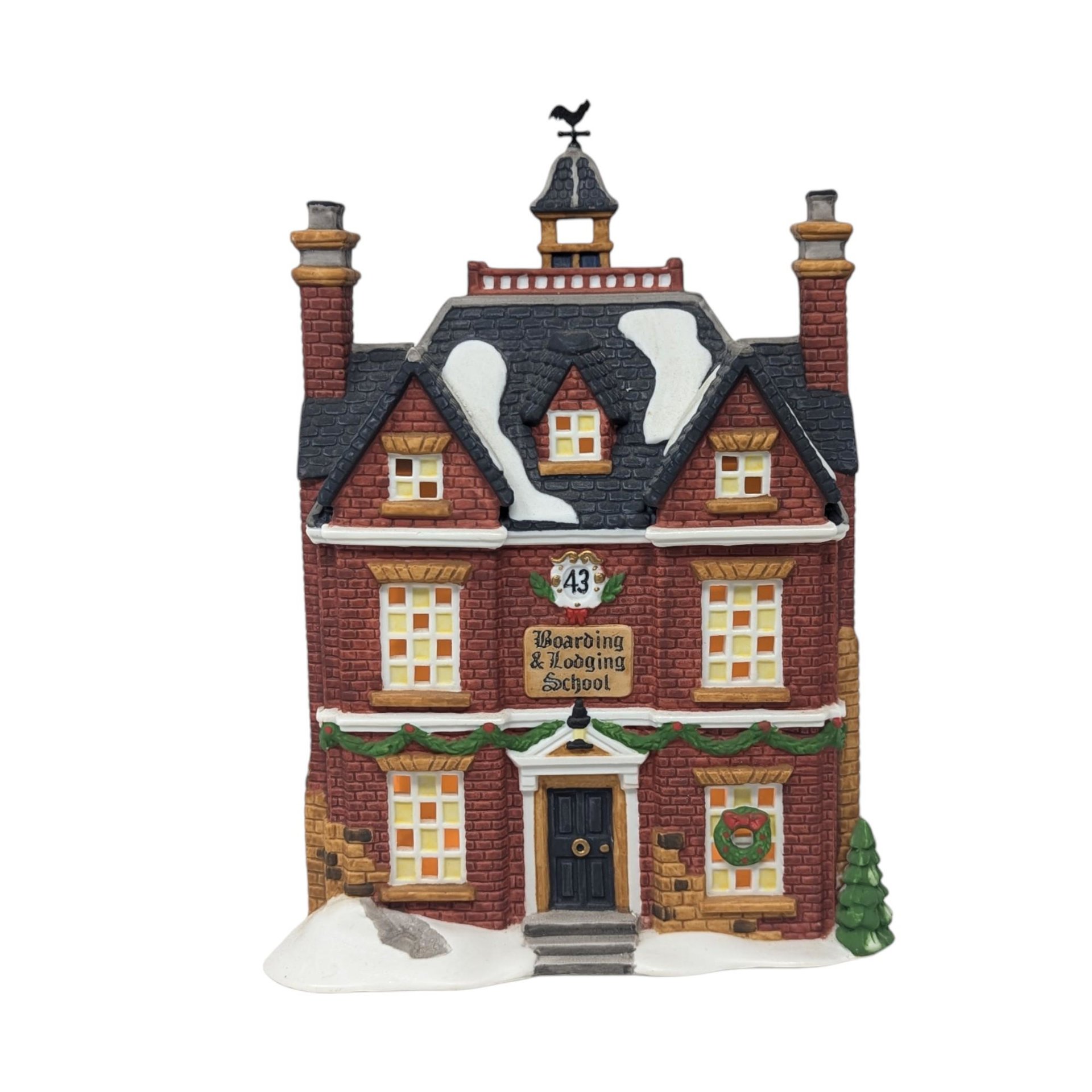Vintage 1994 Boarding & Lodging School: Dept 56 Dickens Village Lighted House