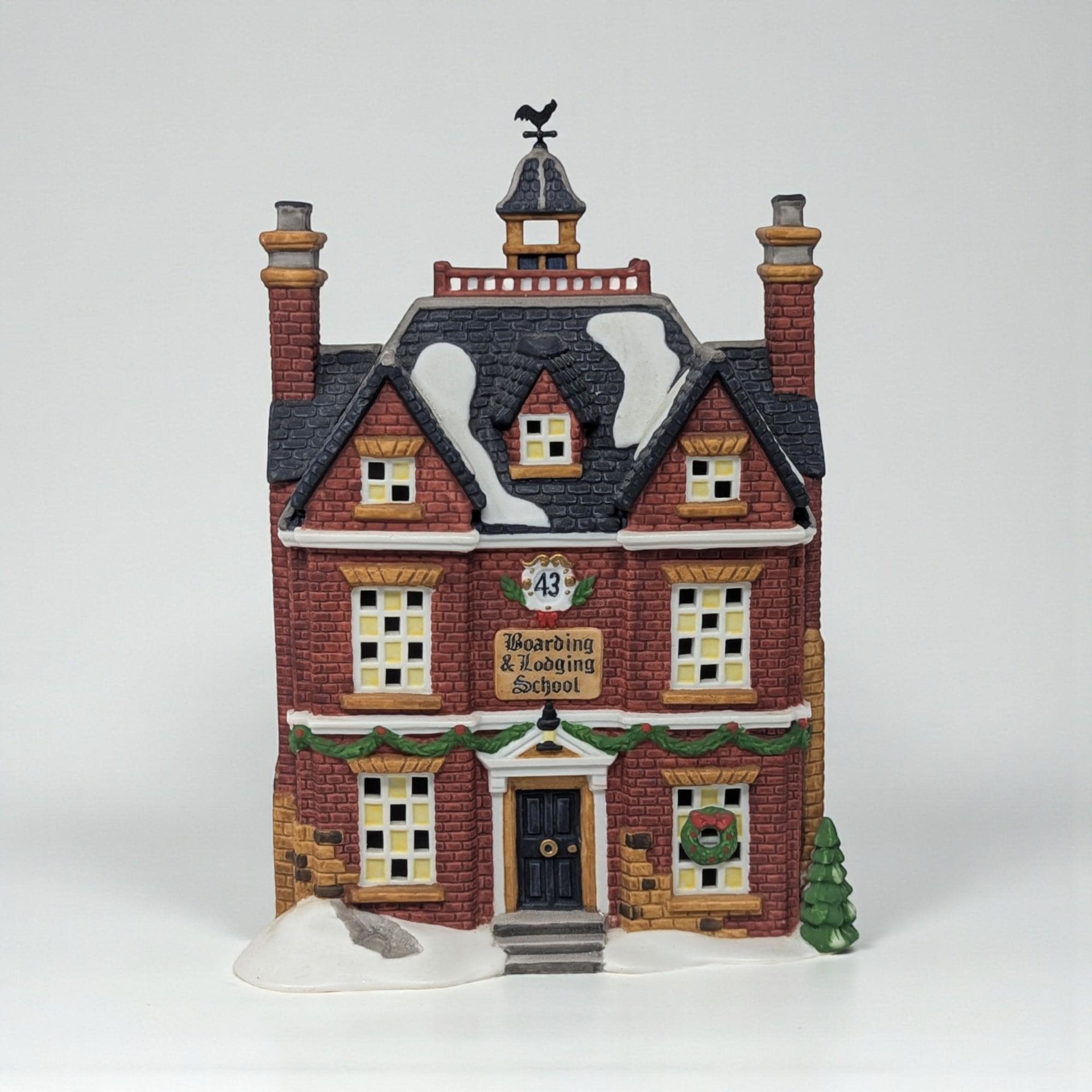 Vintage 1994 Boarding & Lodging School: Dept 56 Dickens Village Lighted House