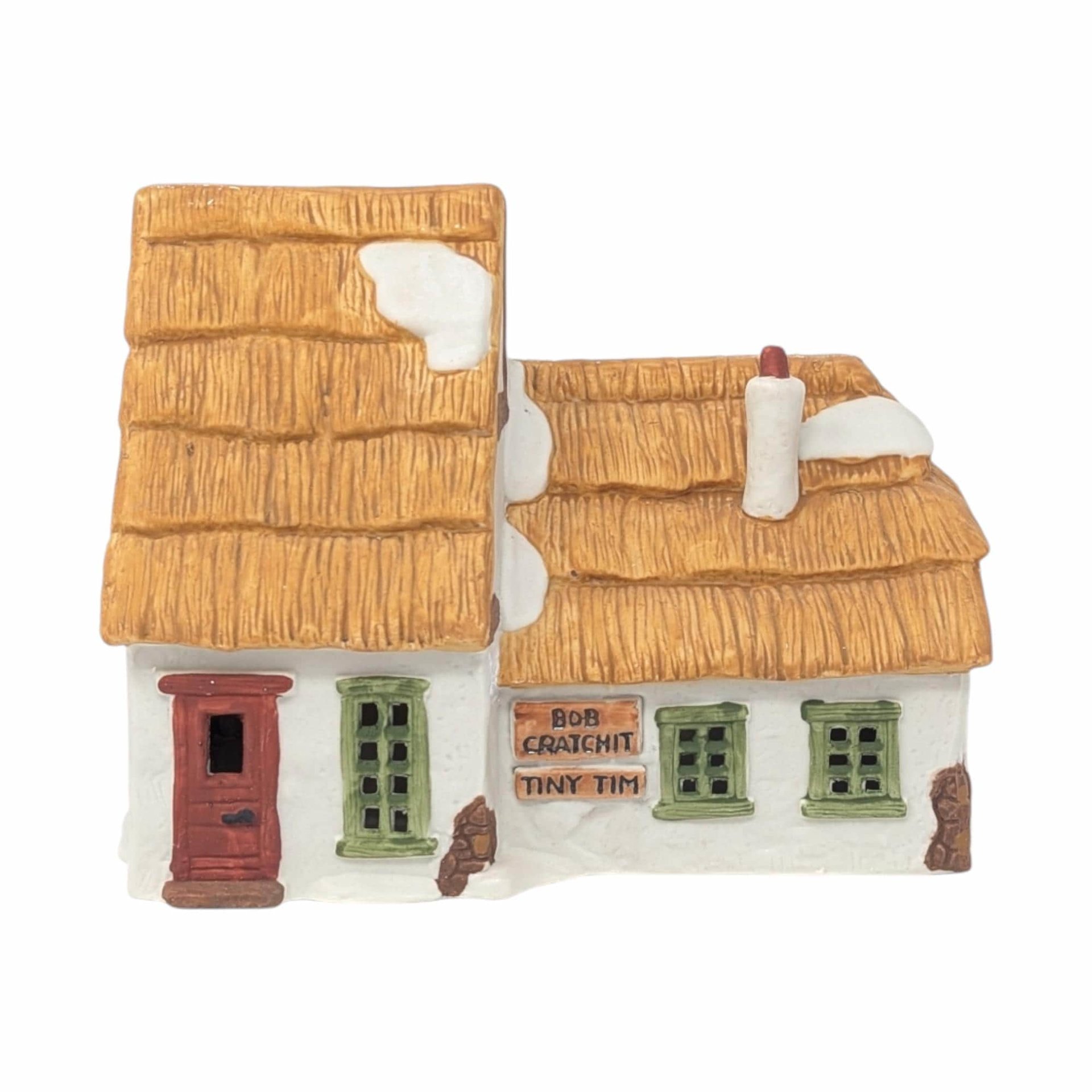 Vintage 1988 Bob Crachit & Tiny Tim Cottage: Dept 56 Dickens Village House