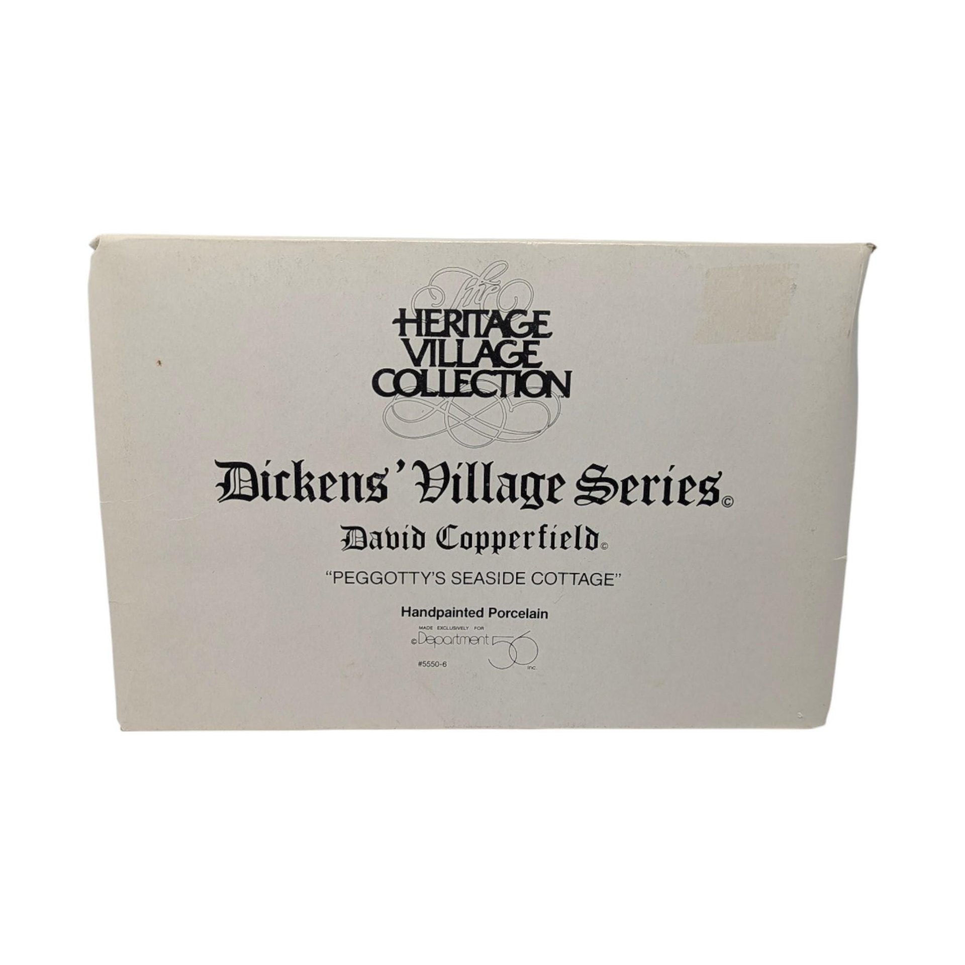 Vintage 1989 Peggotty's Seaside Cottage: Dept 56 Dickens' Village Porcelain House