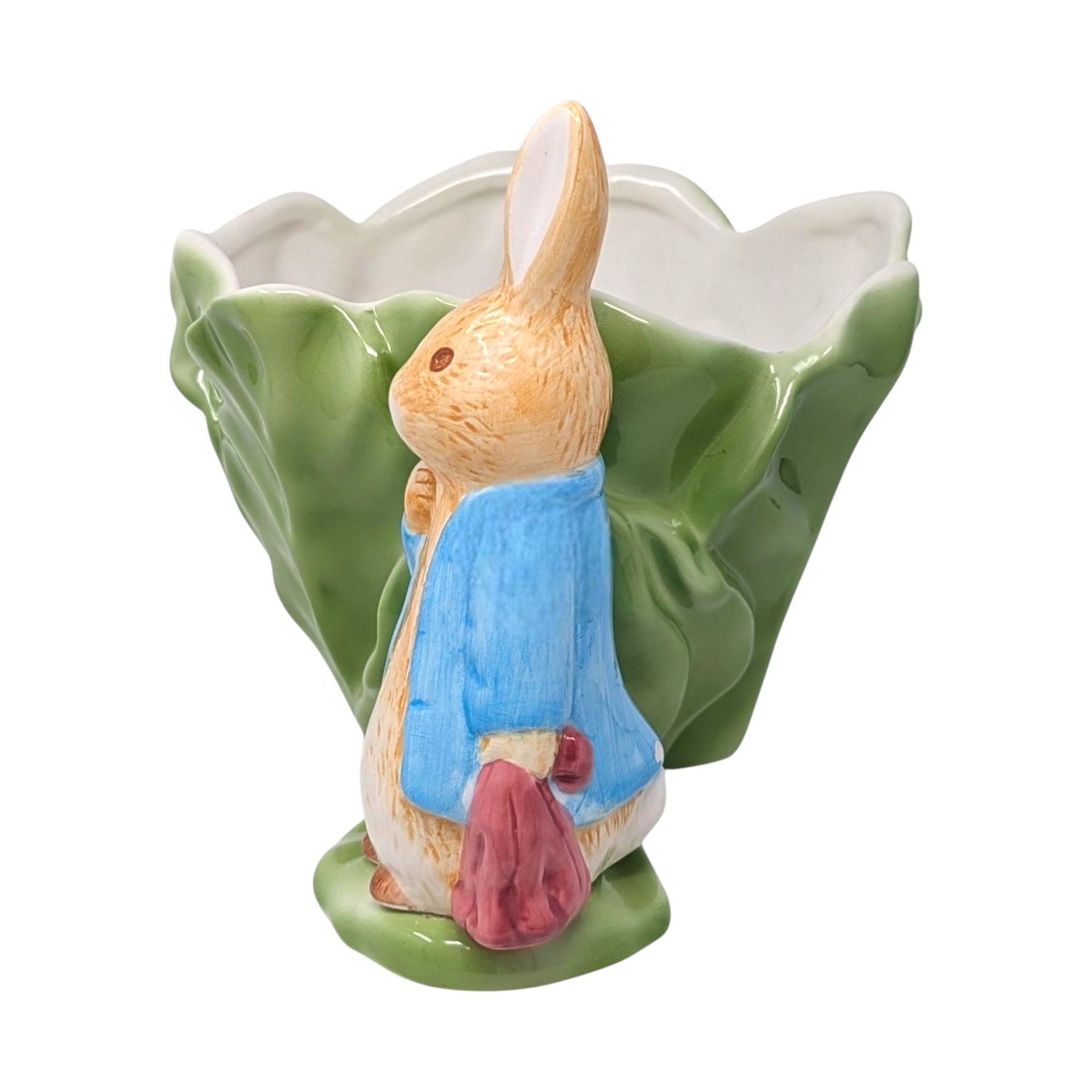 Vintage 1998 Beatrix Potter Peter Rabbit Planter: Teleflora Ceramic Decor