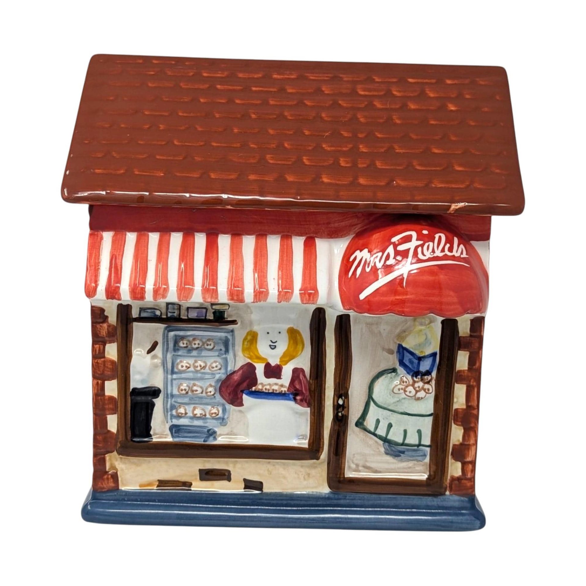 Vintage Mrs. Fields Cookie Jar: Handpainted Ceramic Bakery Shop