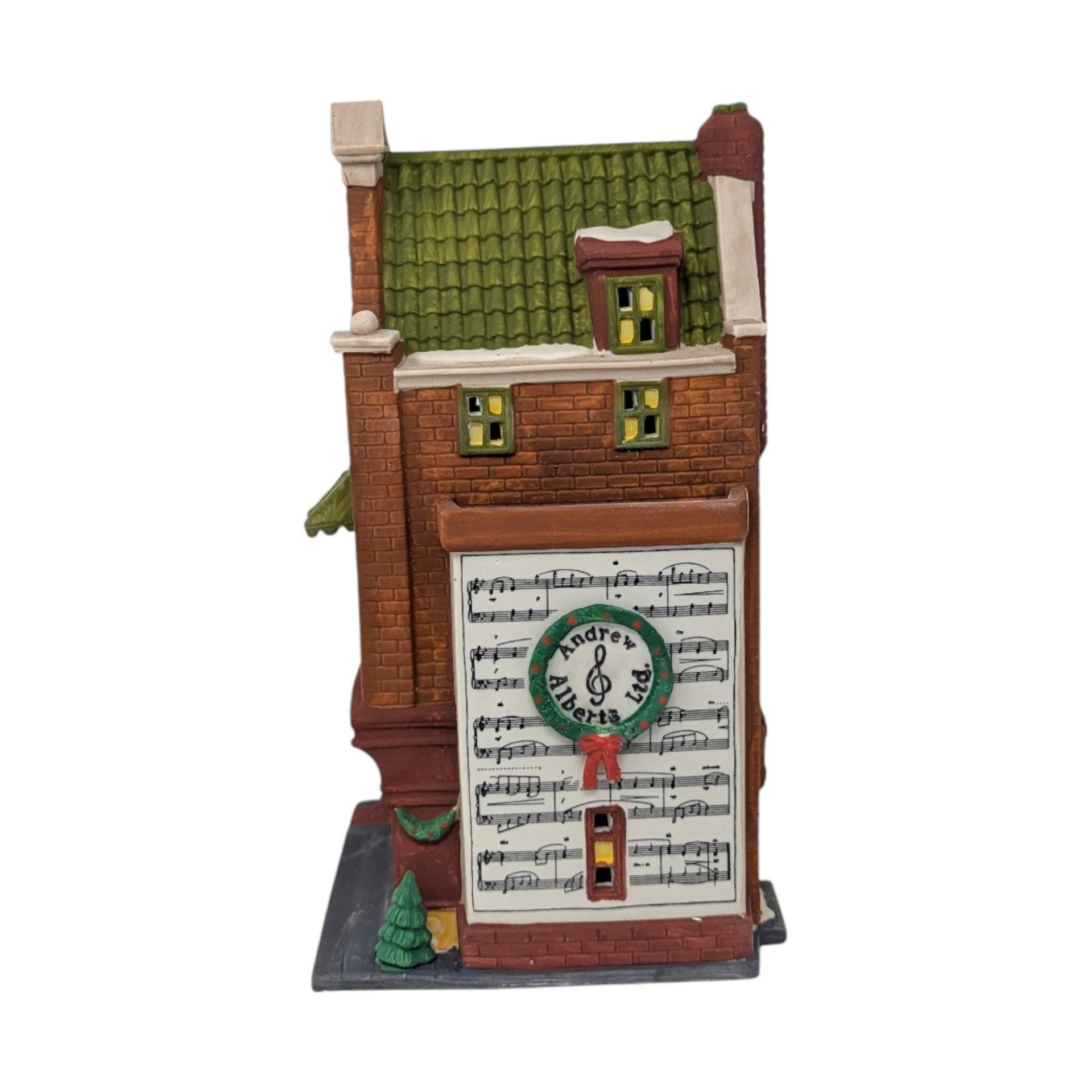 Vintage 1992 Dept 56 Music Emporium: Christmas in the City Village Building