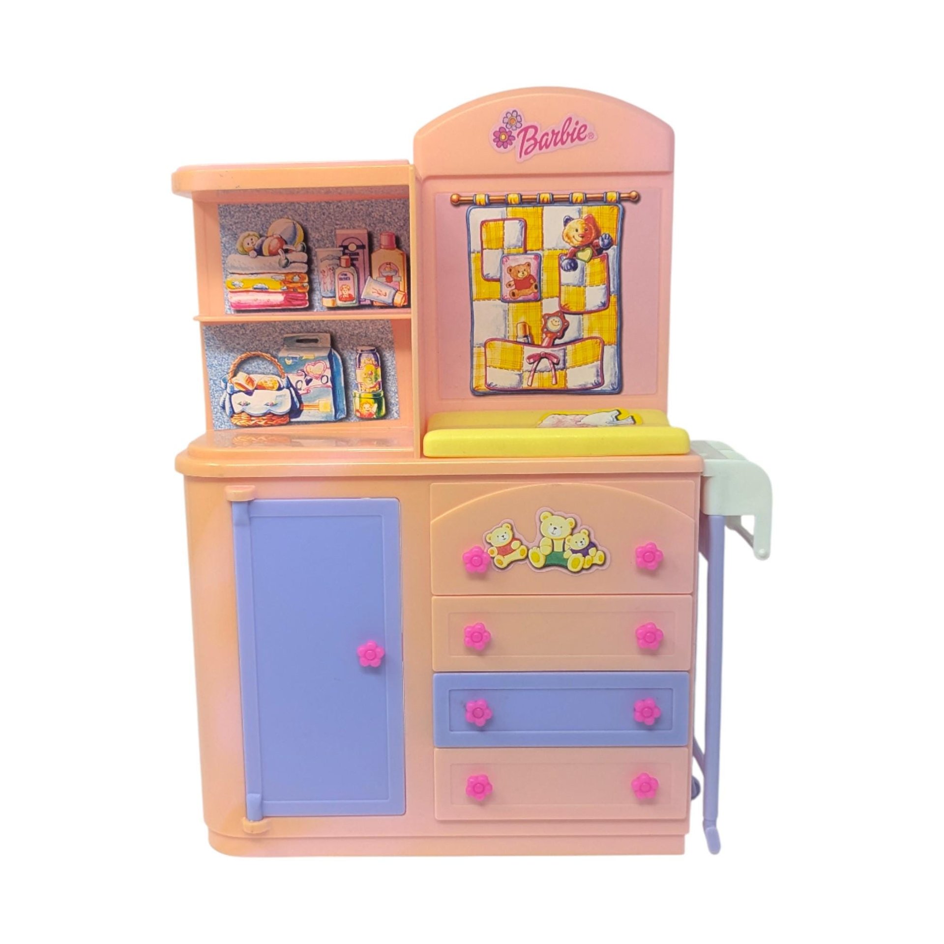 Vintage 90s Mattel Barbie Baby Care Changing Station: Dollhouse Nursery Furniture