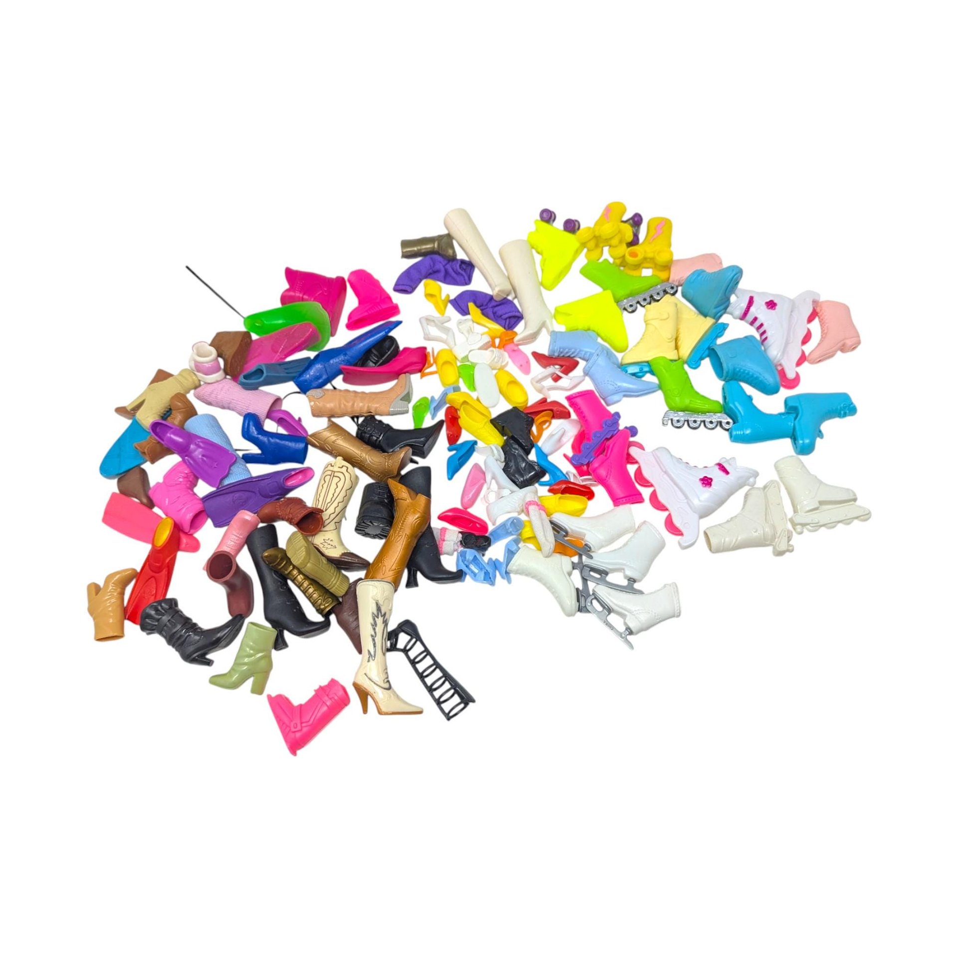 Vintage Barbie Doll Shoe and Boot Lot: Mixed Accessory Grab Bag for Fashion Dolls