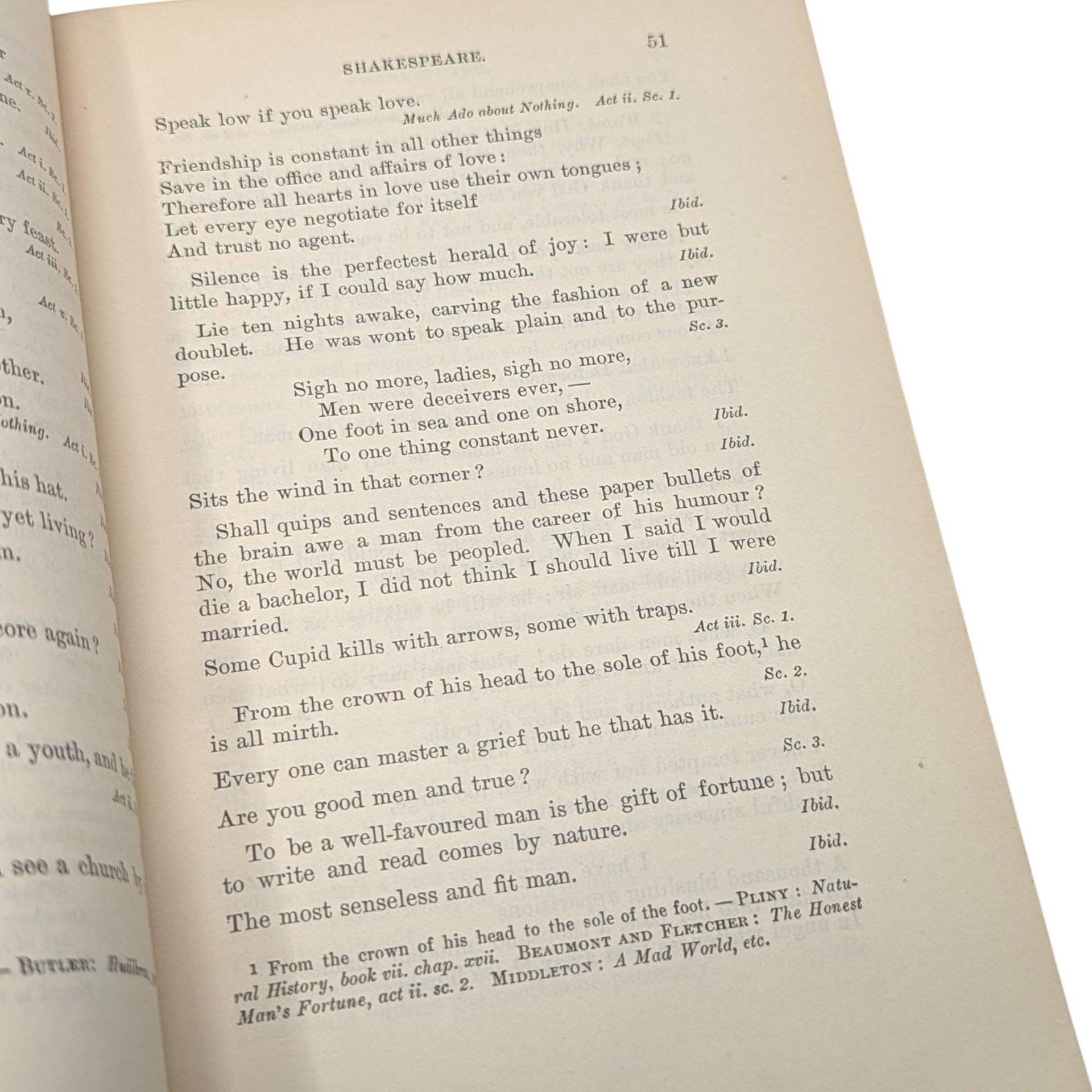 Antique Bartlett's Familiar Quotations Book: Antique Brown Cloth Decorative Gilt Spine