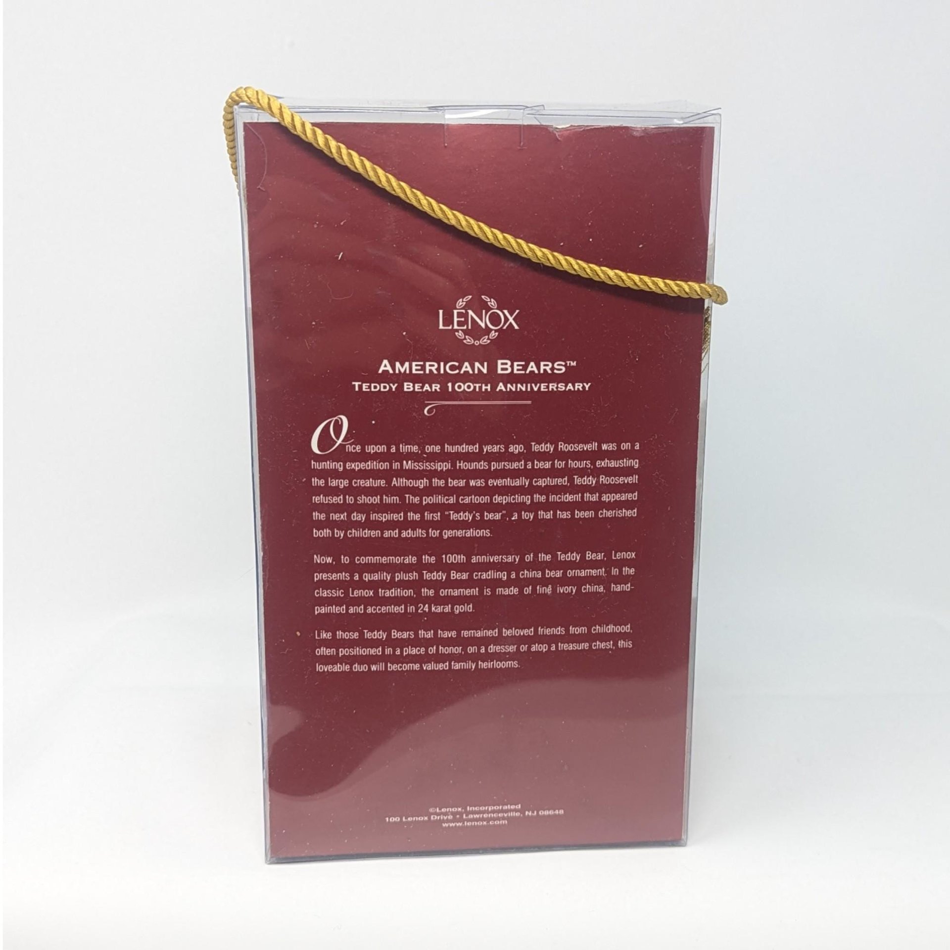 Vintage 1989 Lenox 100th Anniversary American Bears Set: New in Box Porcelain & Plush