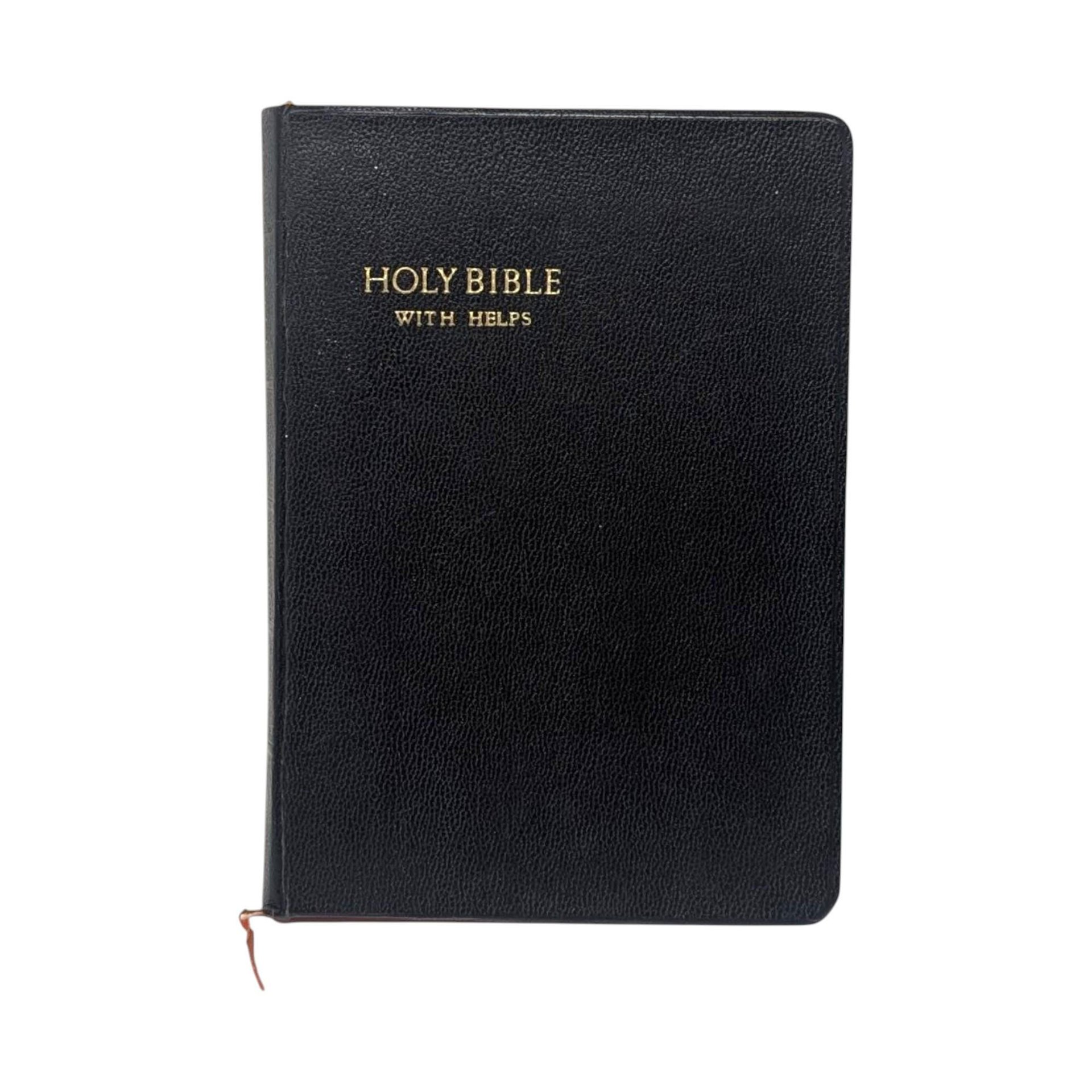 Vintage 1952 Holy Bible: Thomas Nelson & Sons With Helps Edition