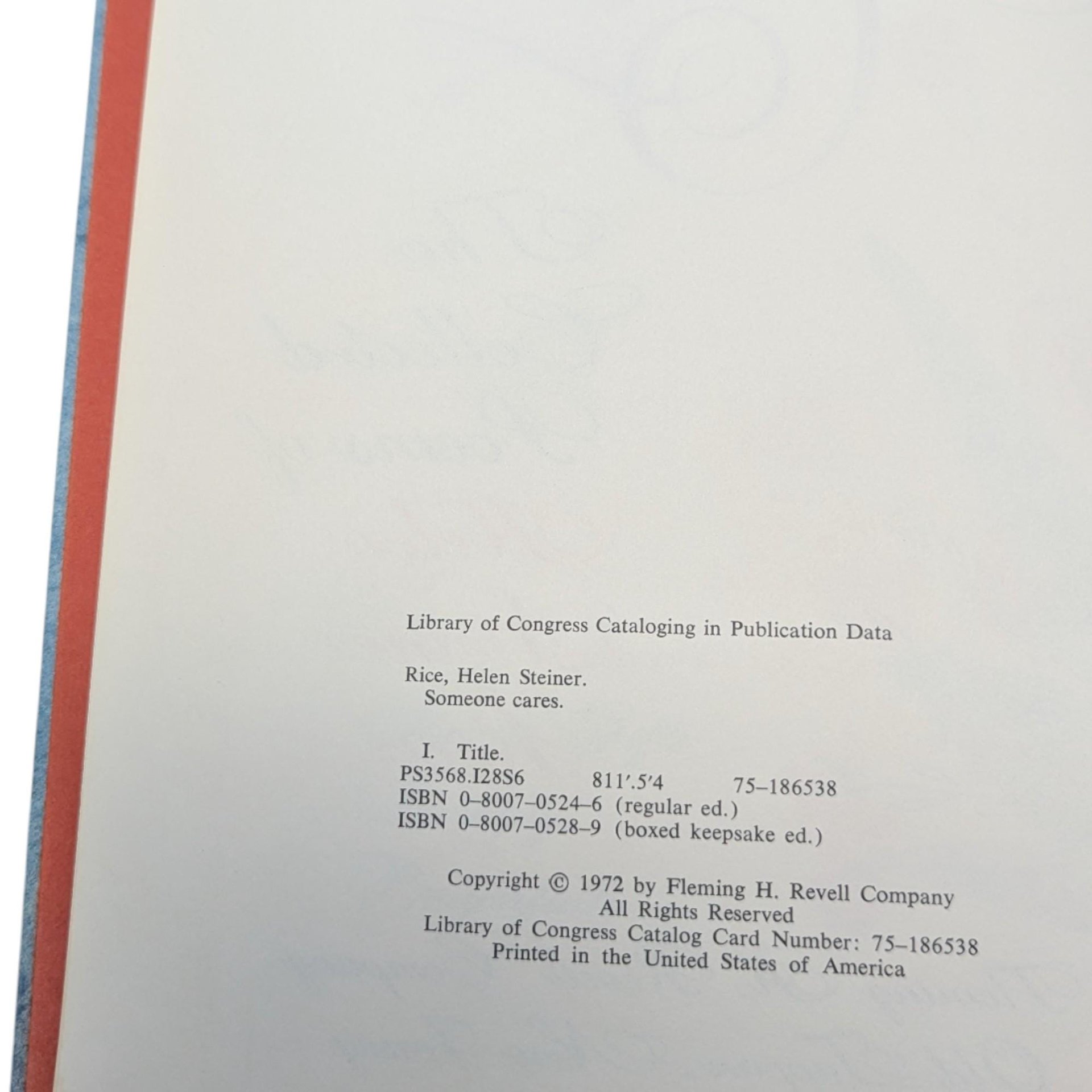 1972 Someone Cares: Helen Steiner Rice Collected Poems Hardcover Book