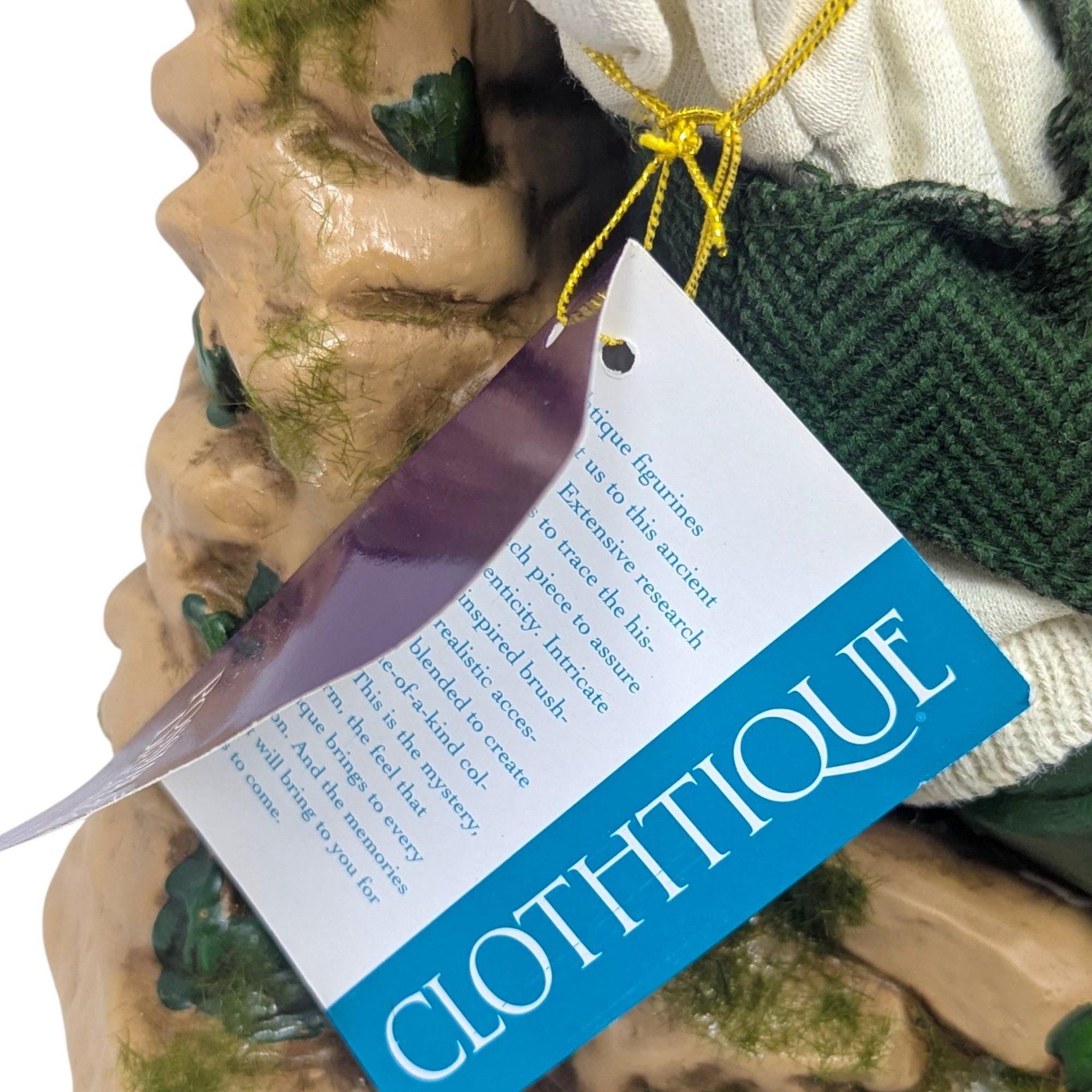 Vintage 2000 Clothique Possible Dreams Irish Storyteller: Musical Santa Figure