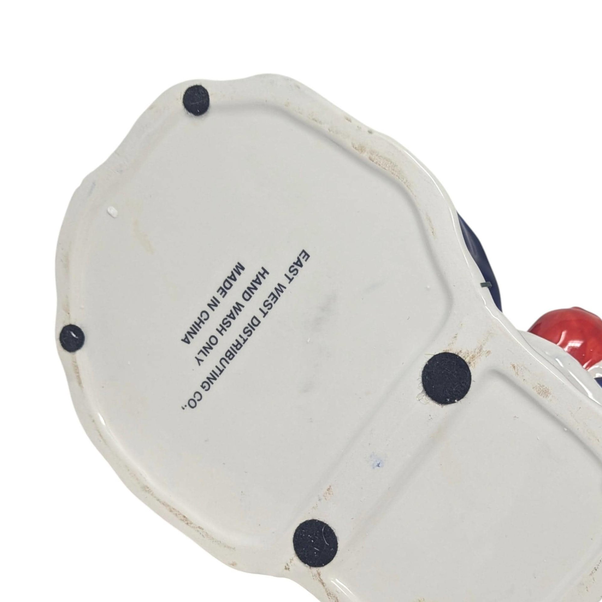 Vintage Holiday Seasons Santa Candy Jar: Ceramic Divided Dish Christmas Decor