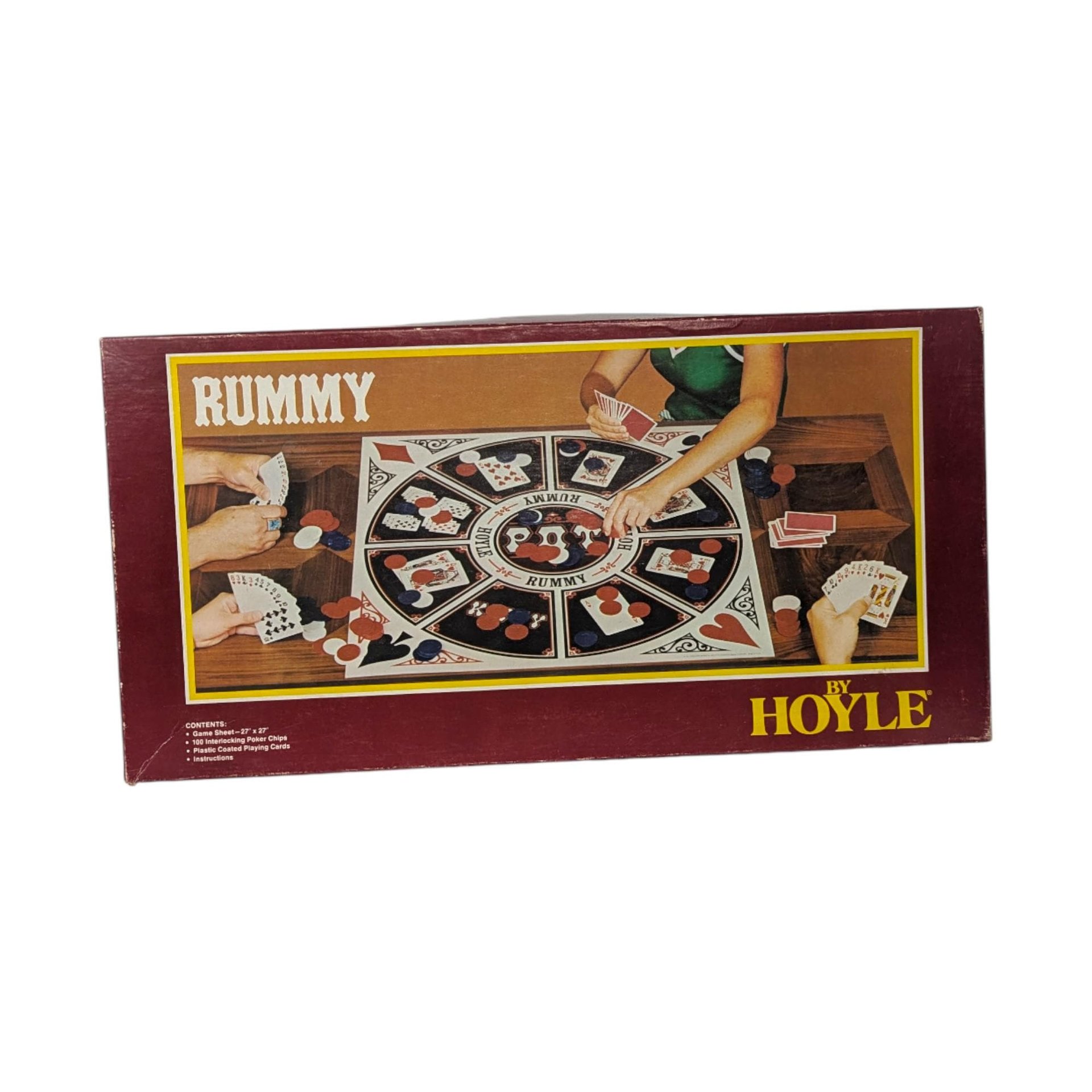 Vintage 1979 Rummy by Hoyle Game: Sealed Chips Plastic Mat Card Game