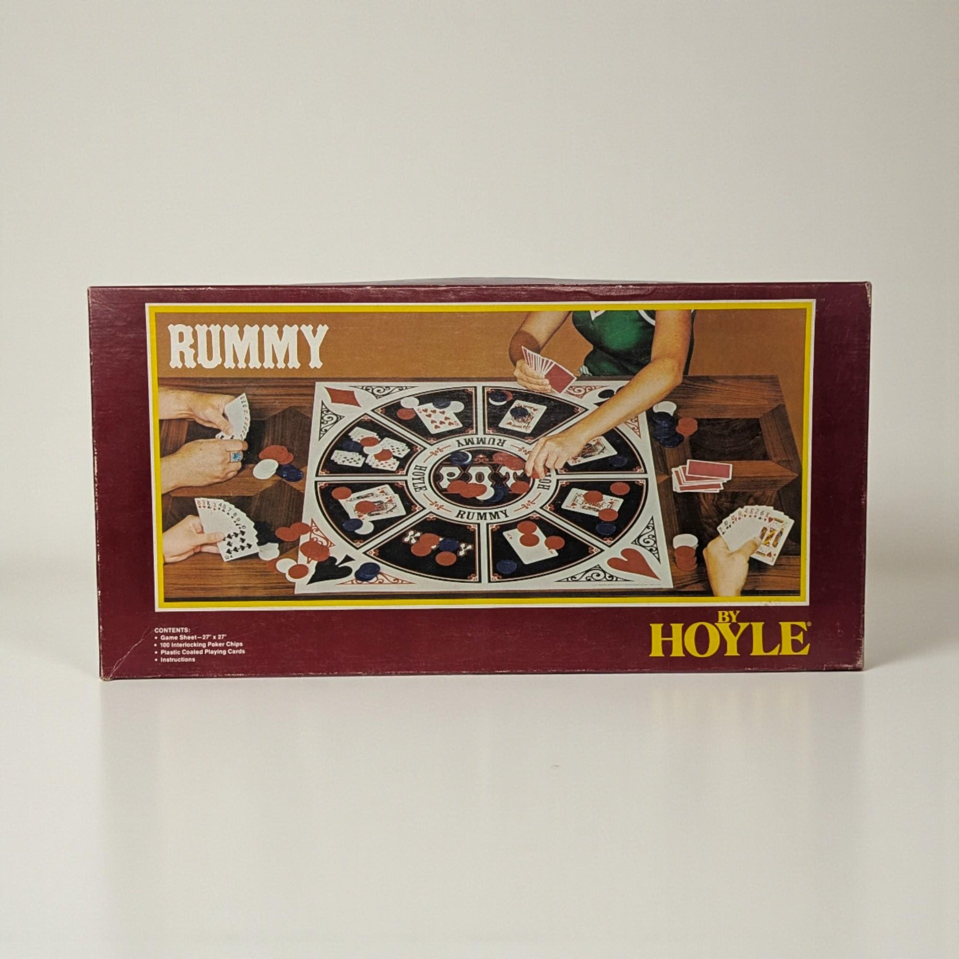 Vintage 1979 Rummy by Hoyle Game: Sealed Chips Plastic Mat Card Game