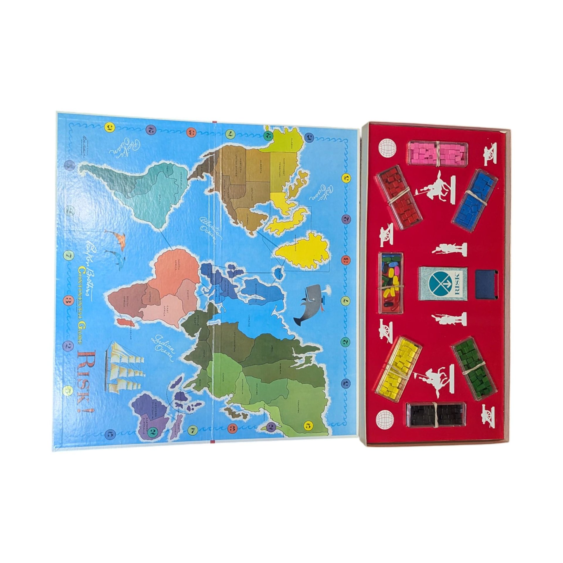 Vintage 1968 Risk Board Game: Parker Brothers Continental Strategy Game