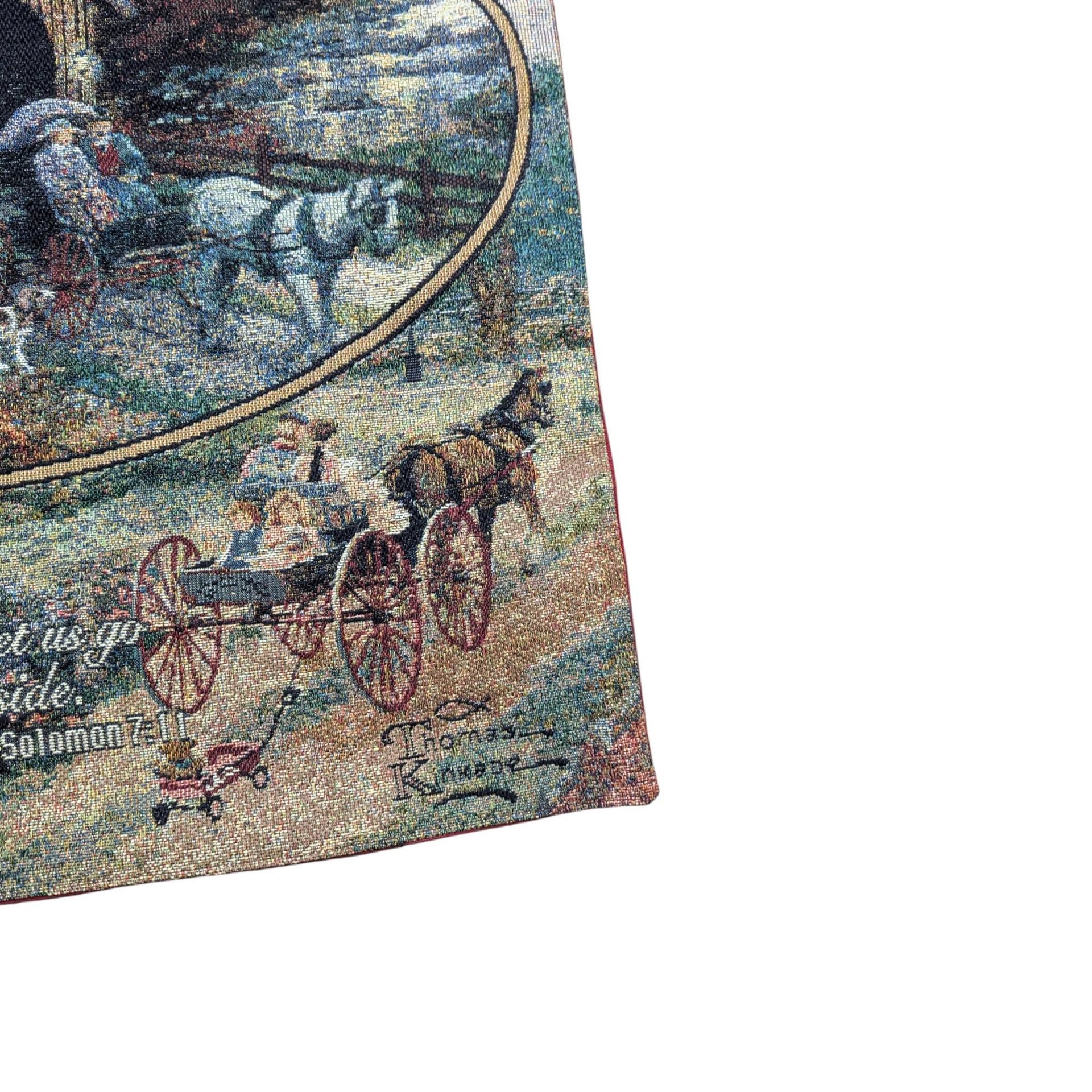 Vintage Countryside Tapestry - Thomas Kinkade Song of Solomon 7:11 Wall Art