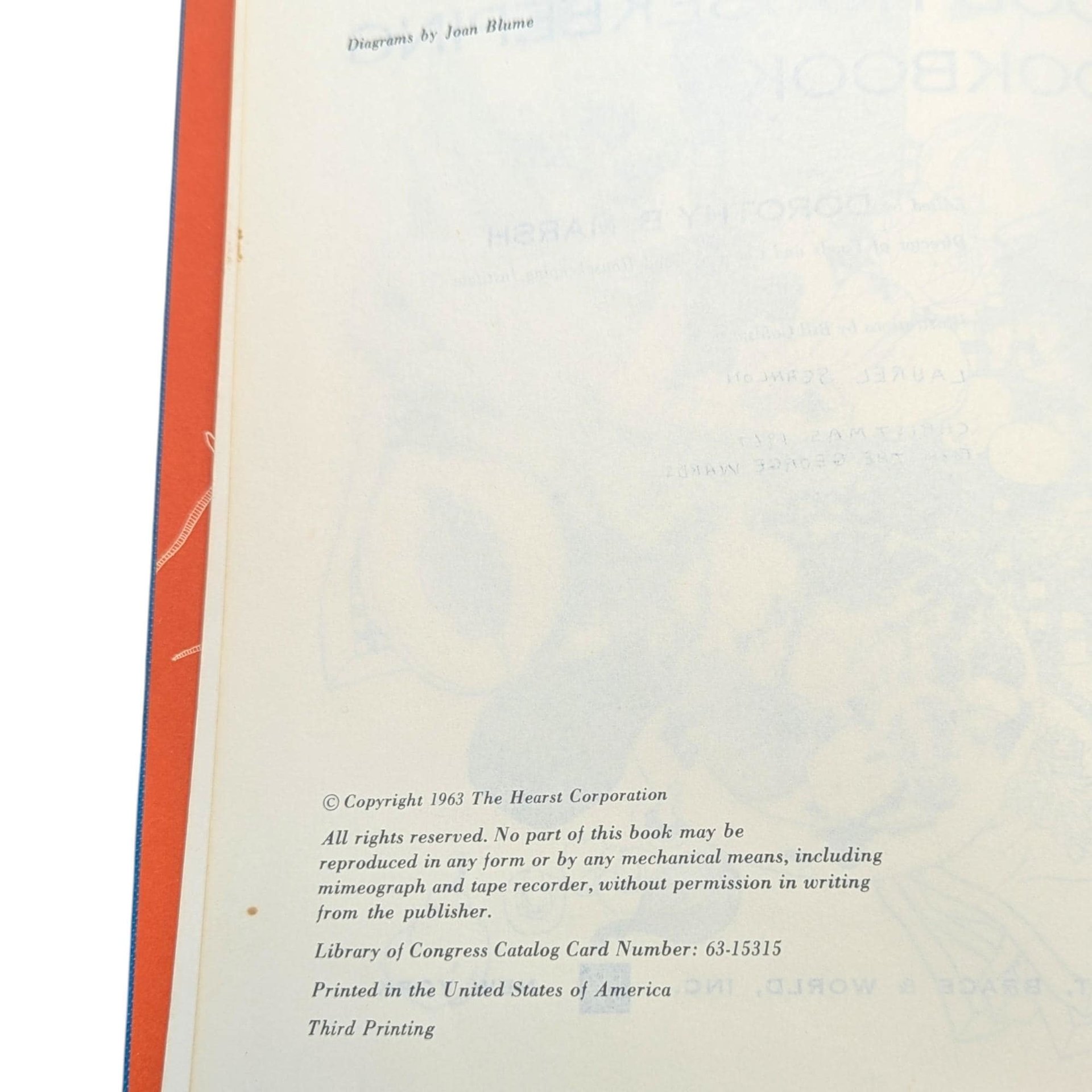 Vintage 1963 The New Good Housekeeping Cookbook: Dorothy B. Marsh Hardcover