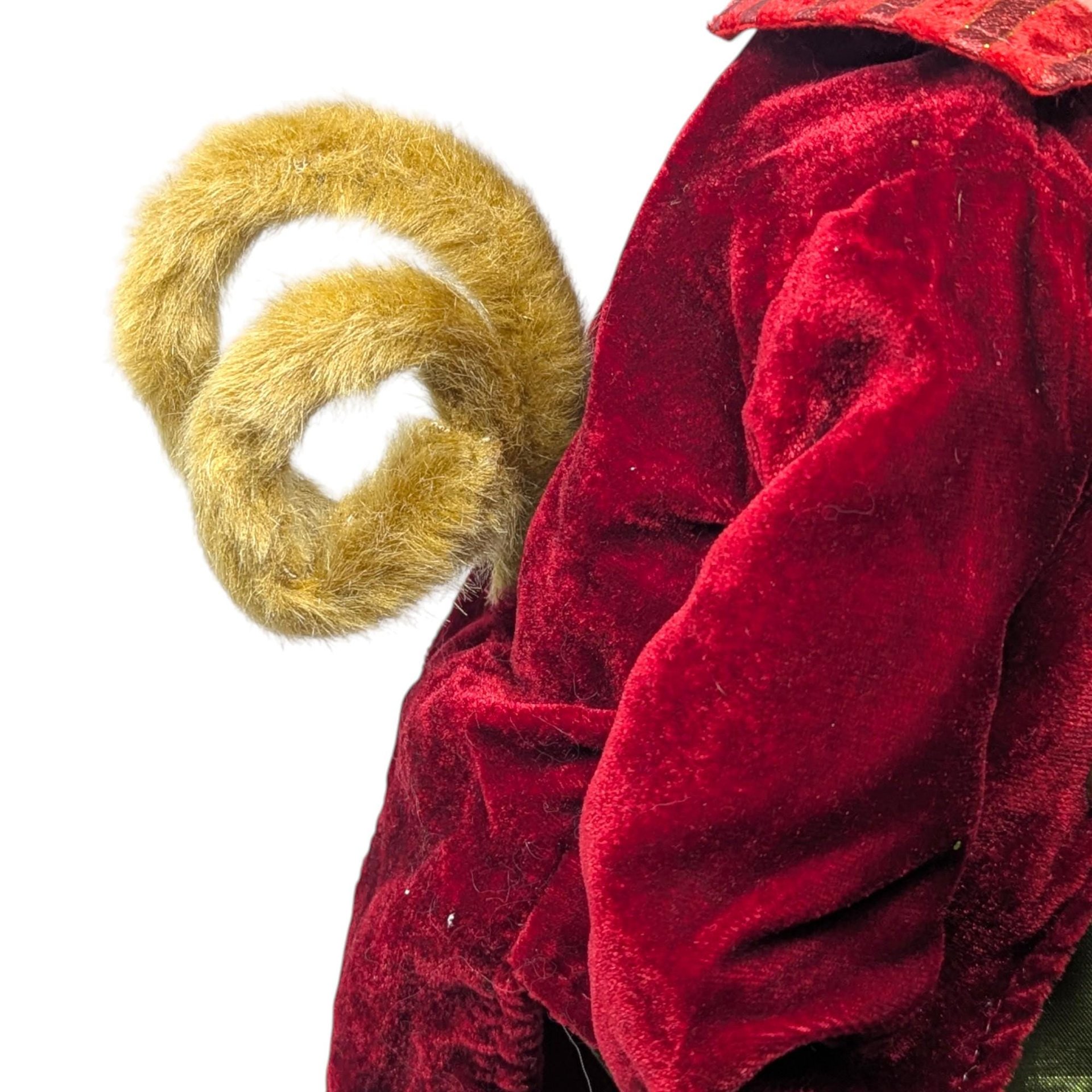 Vintage 1990s Dapper Cat Shelf Sitter: Anthropomorphic Holiday Decor