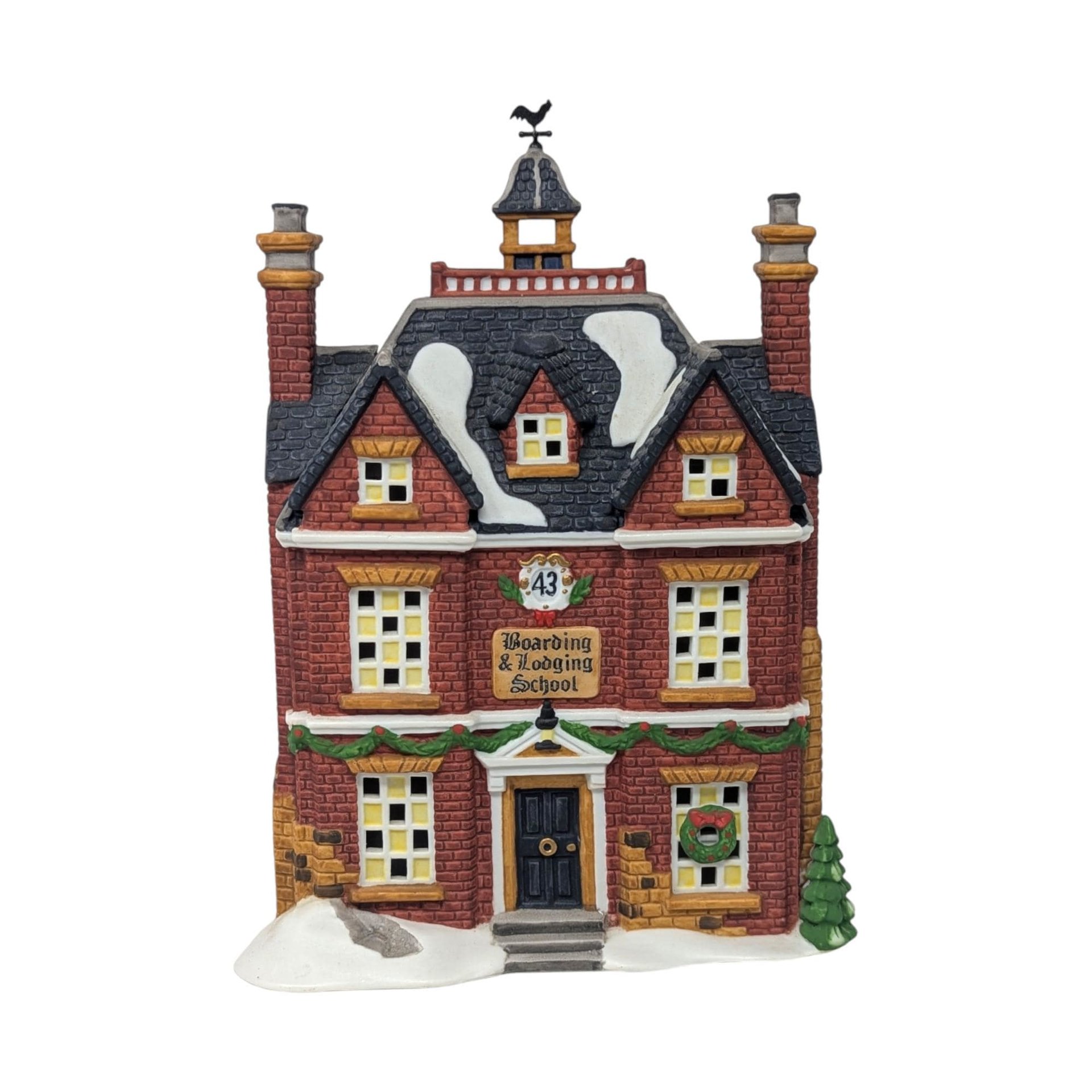 Vintage 1994 Boarding & Lodging School: Dept 56 Dickens Village Lighted House